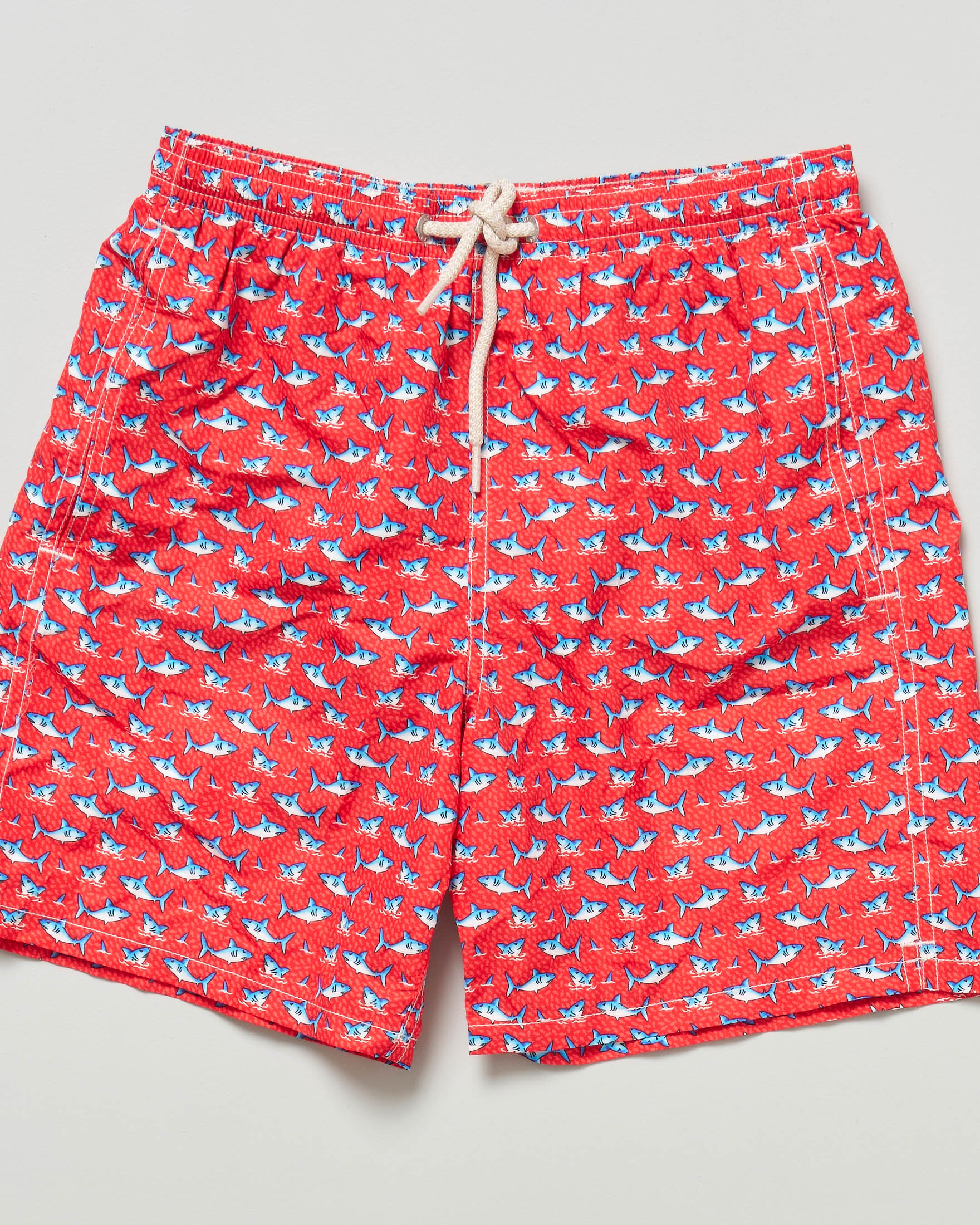 Boxer mare MC2 Saint Barth rosso con fantasia squali all over image