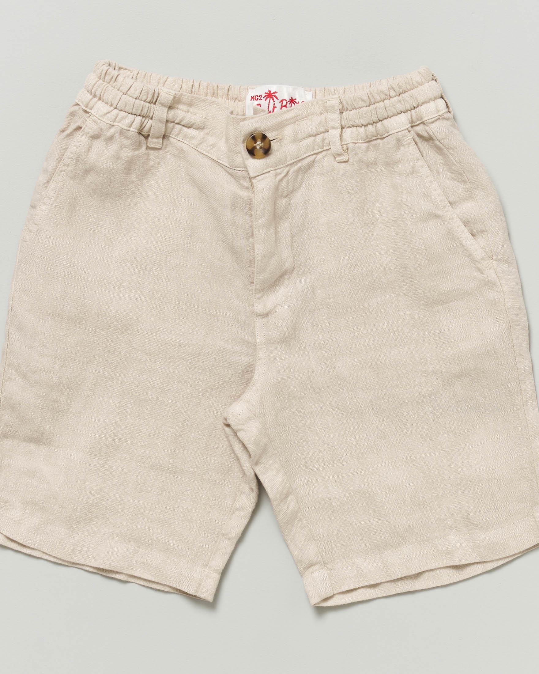 Bermuda Mc2 Saint Barth beige in puro lino image