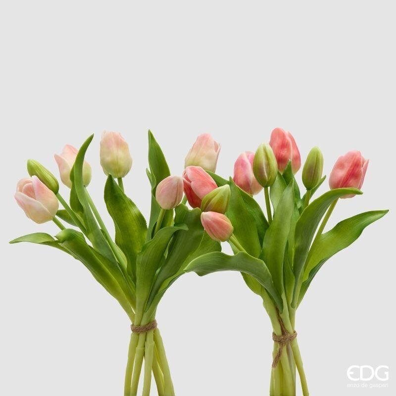 Tulipano Gommato Real Touch Mazzo x 7 Rosa 2A h.30 Edg