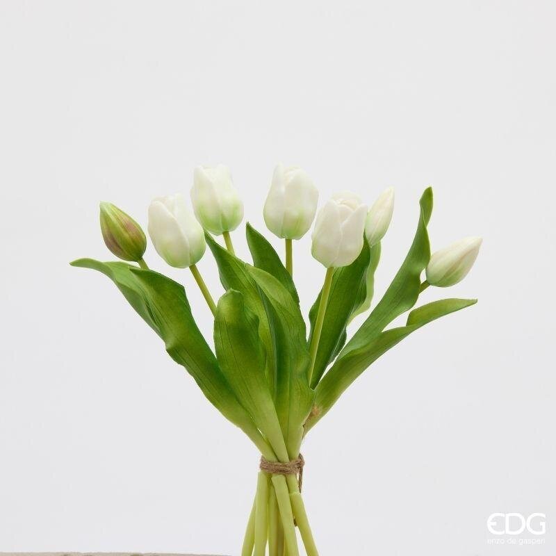 Tulipano Gommato Real Touch Mazzo x 7 Bianco h.30 Edg