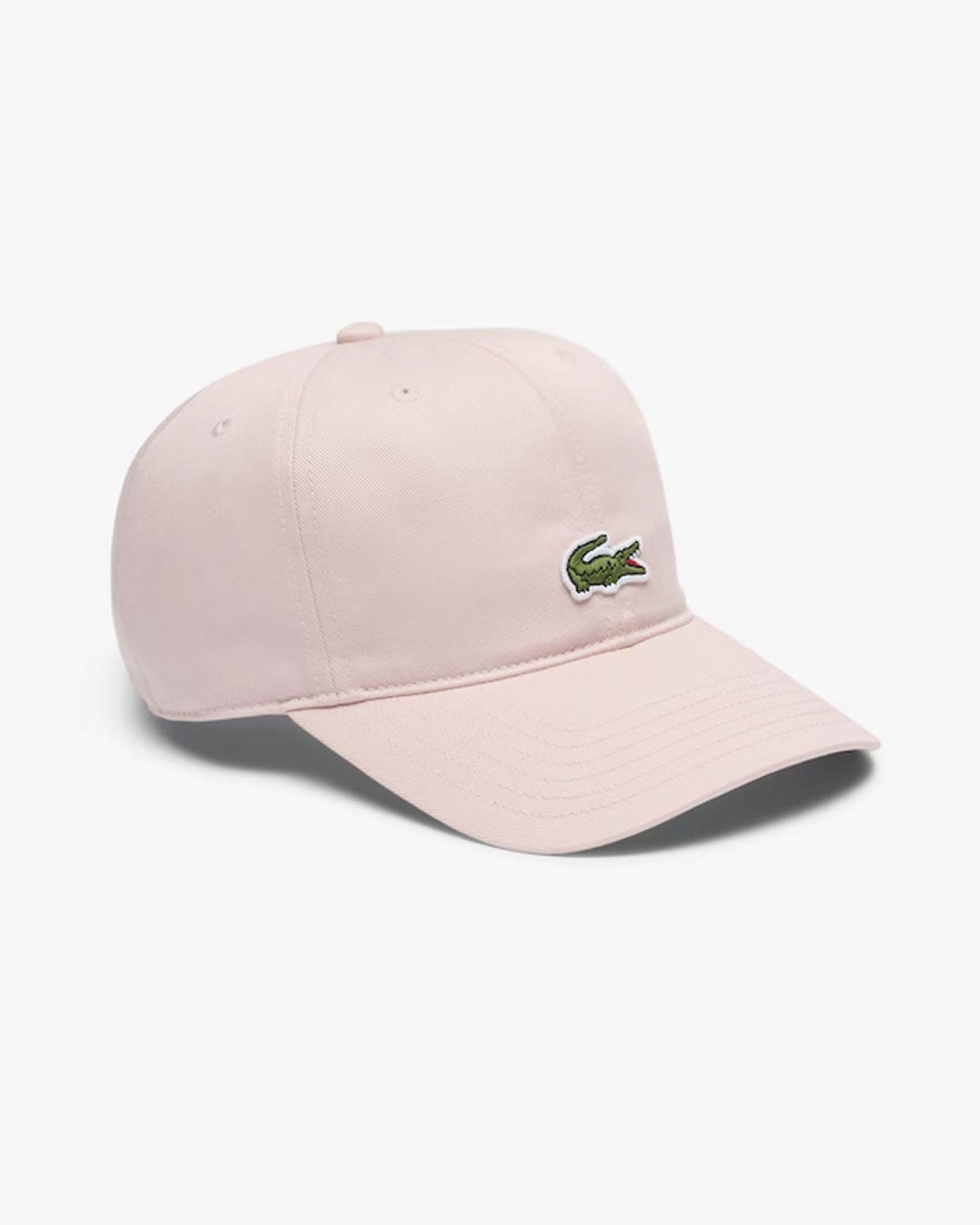 Berretto Lacoste rosa in cotone con frontino e logo icon