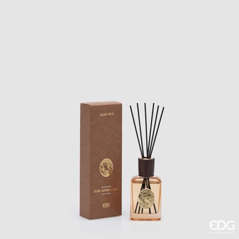 Diffusore Profumo a Bastoncini Diva Collection Suede Saffron & Rose 120 ml. Edg