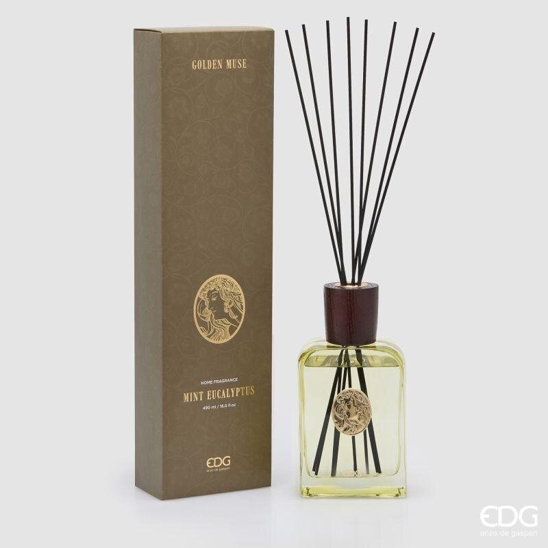 Diffusore Profumo a Bastoncini Diva Collection Mint Eucalyptus 490 ml. Edg