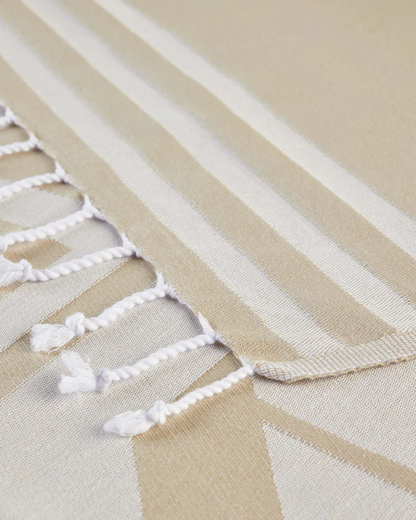 Telo mare fouta Sundek beige in spugna leggera con logo jacquard image