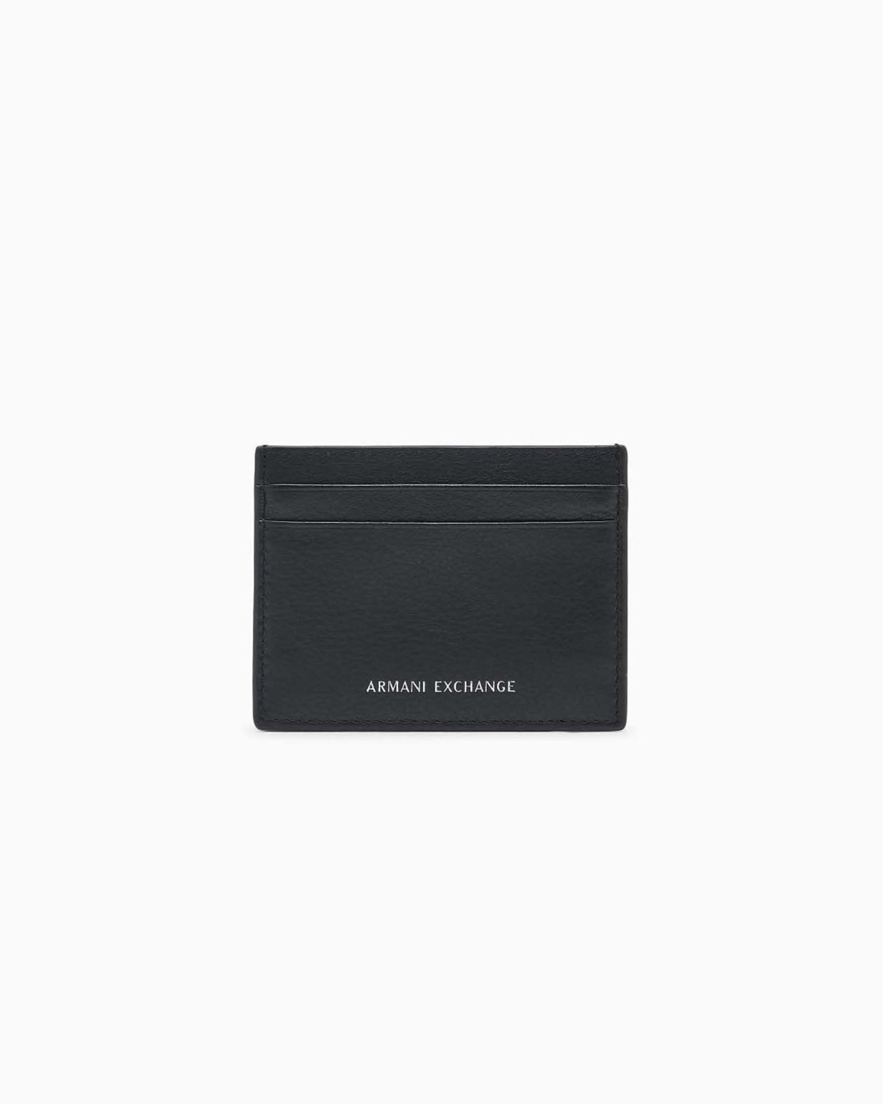Portacarte Armani Exchange nero in pelle