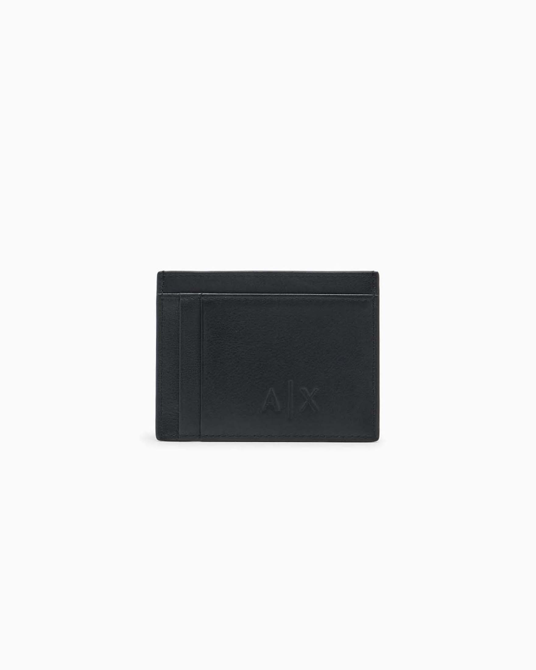 Portacarte Armani Exchange nero in pelle image