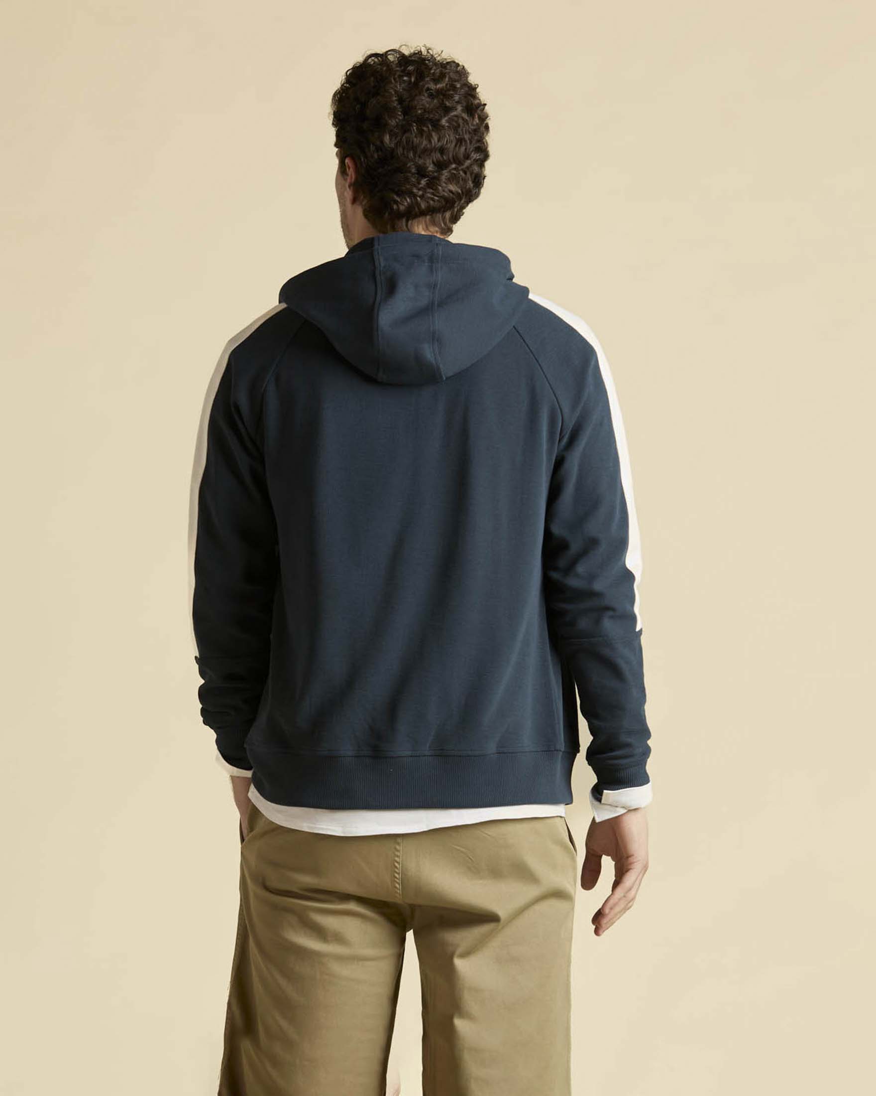 Felpa Aeronautica Militare blu con cappuccio e chiusura zip image