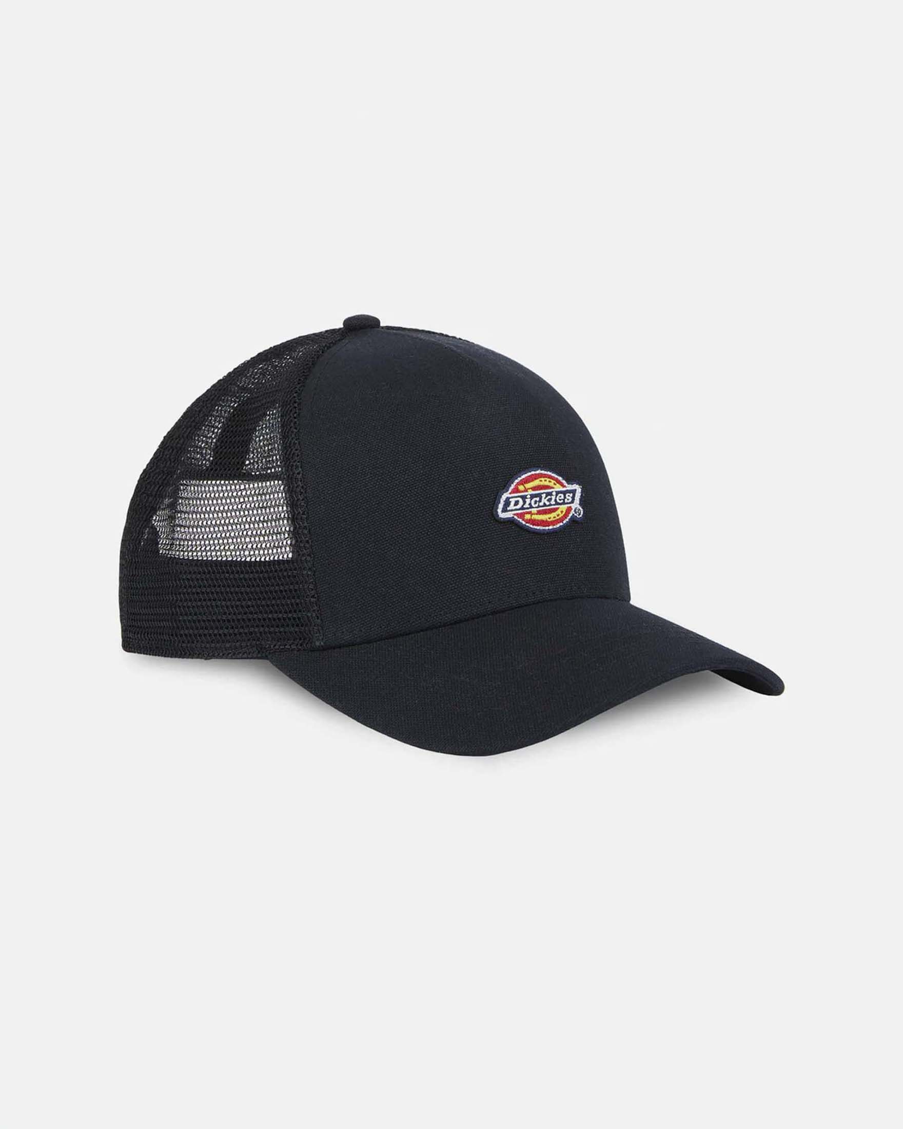 Berretto trucker Dickies nero in tela di cotone con logo ricamato