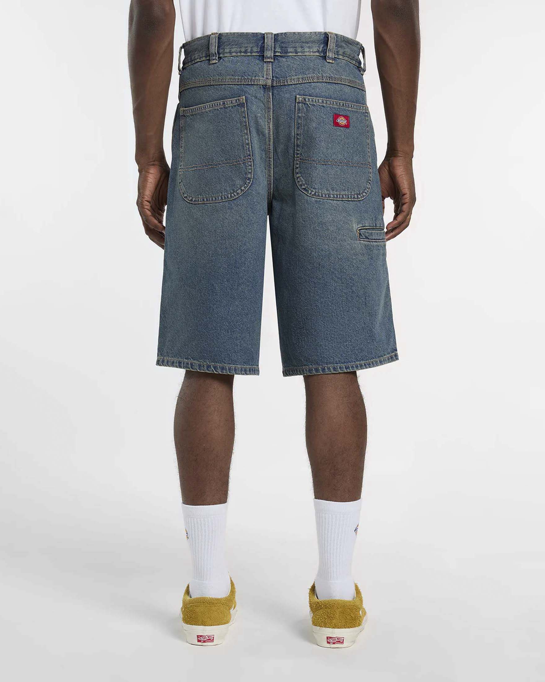 Bermuda Dickies in denim lavaggio medio di puro cotone image