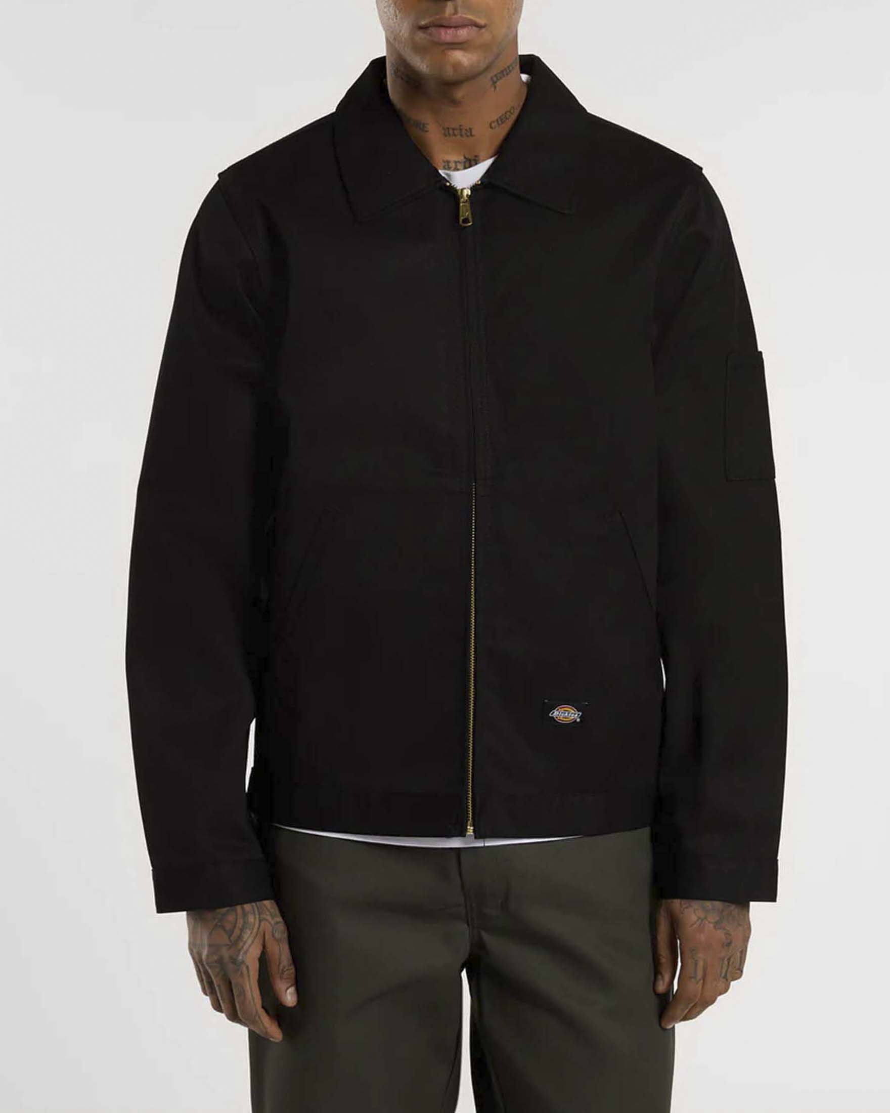 Giubbino Dickies nero in cotone con collo a camicia image