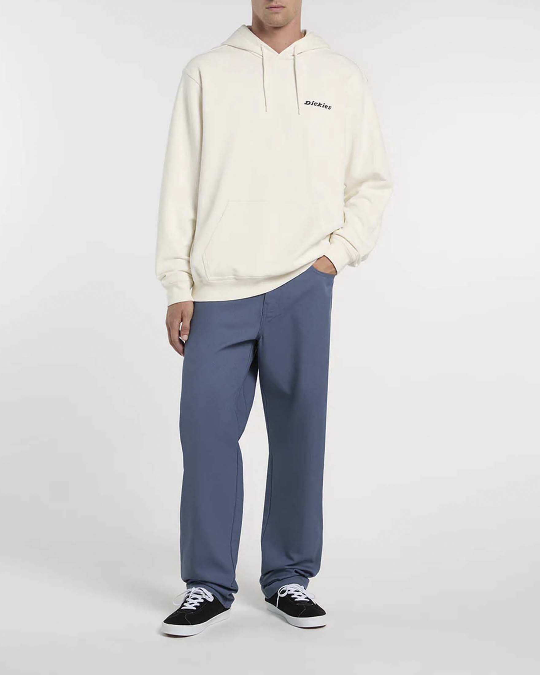 Felpa Dickies panna in cotone con cappuccio
