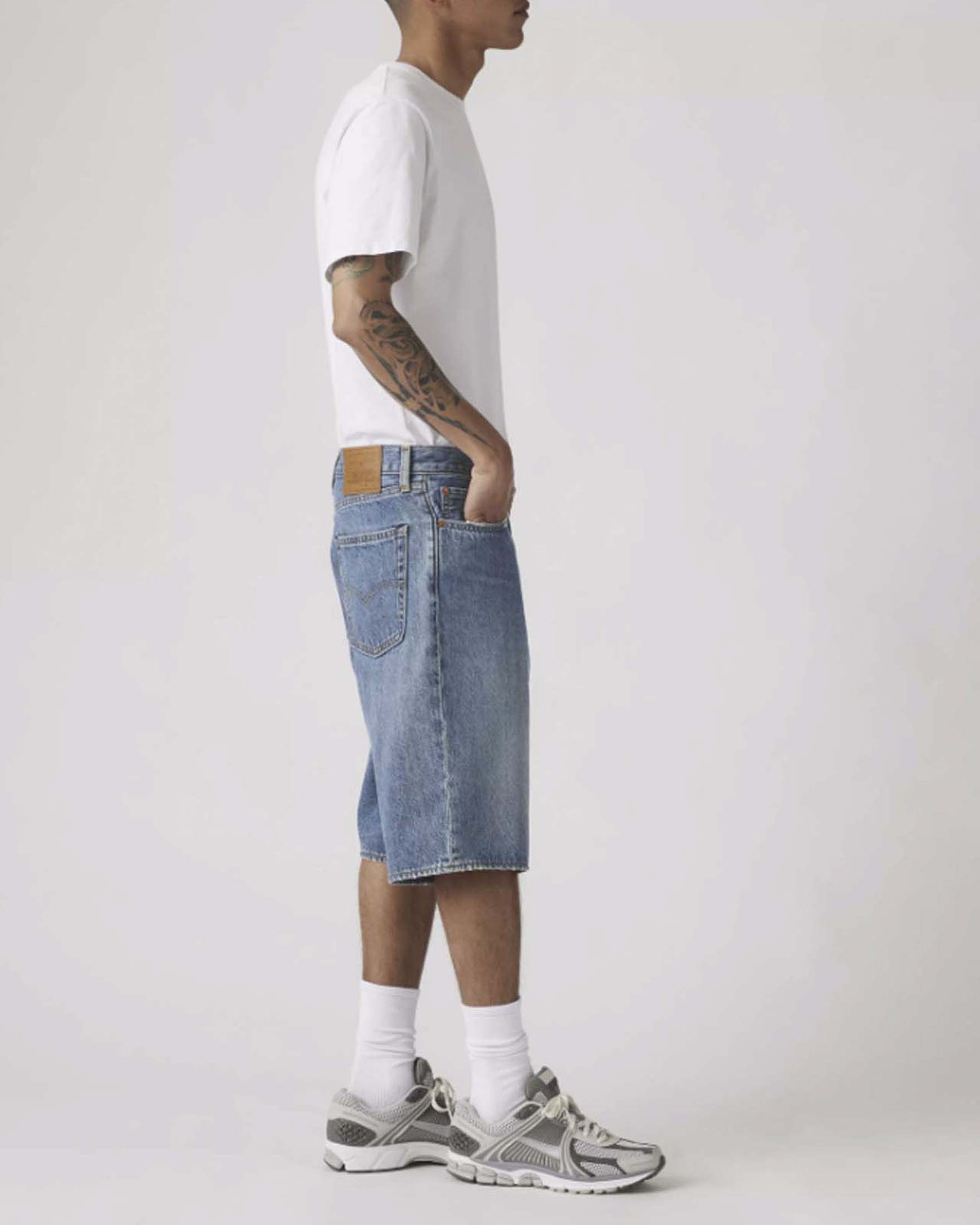 Bermuda jeans baggy Levi's light wash in cotone image