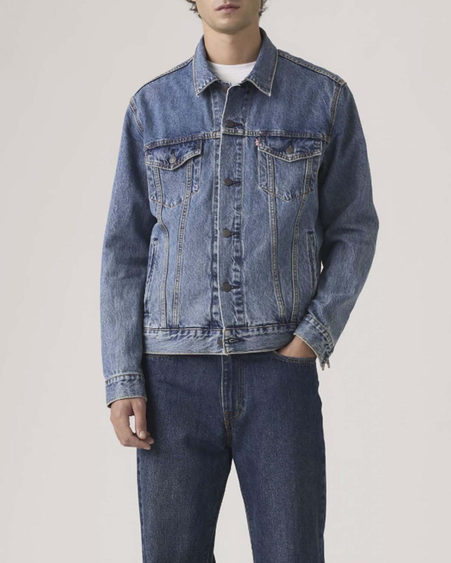 Giubbino trucker Levi's lavaggio medio in denim