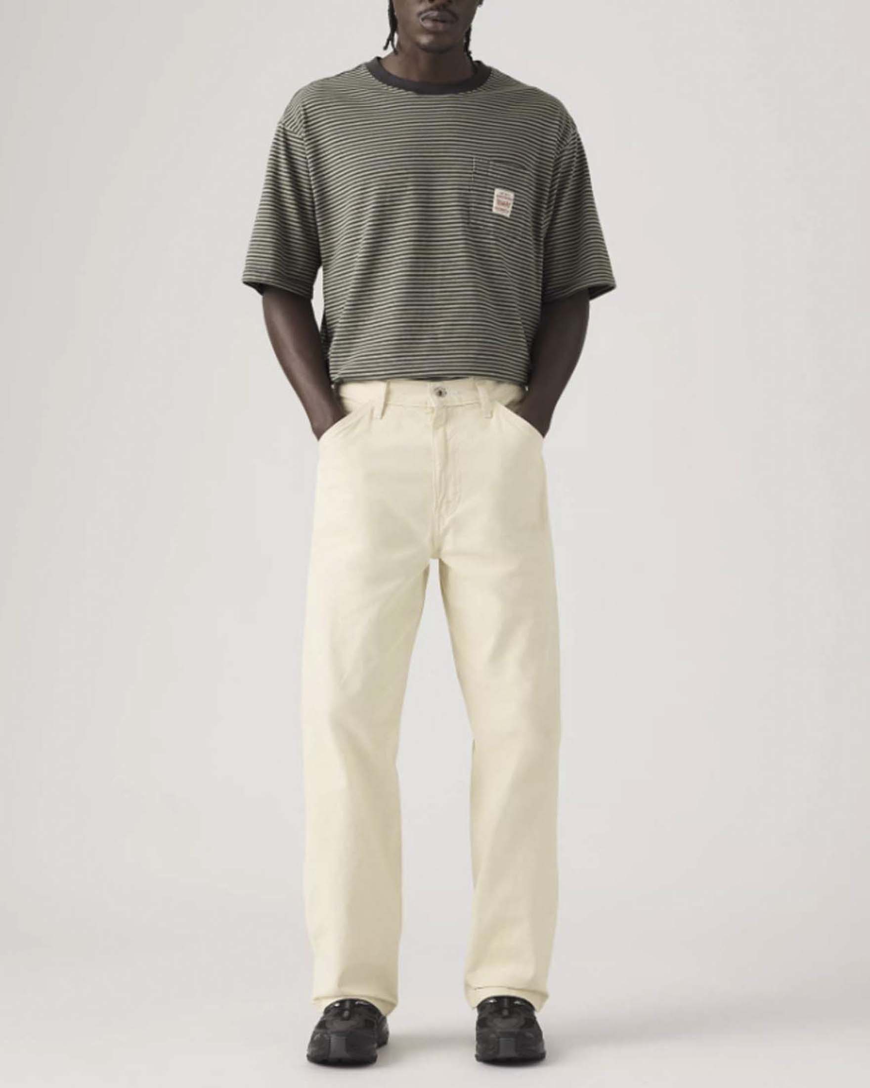 Pantaloni cargo carpenter Levi's panna in cotone