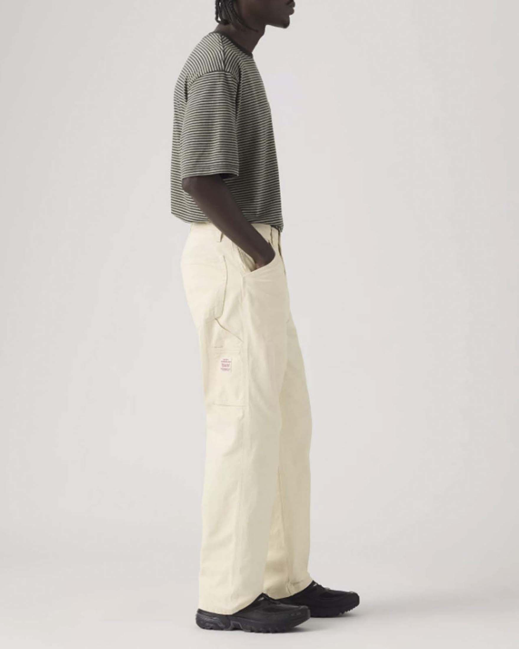 Pantaloni cargo carpenter Levi's panna in cotone image