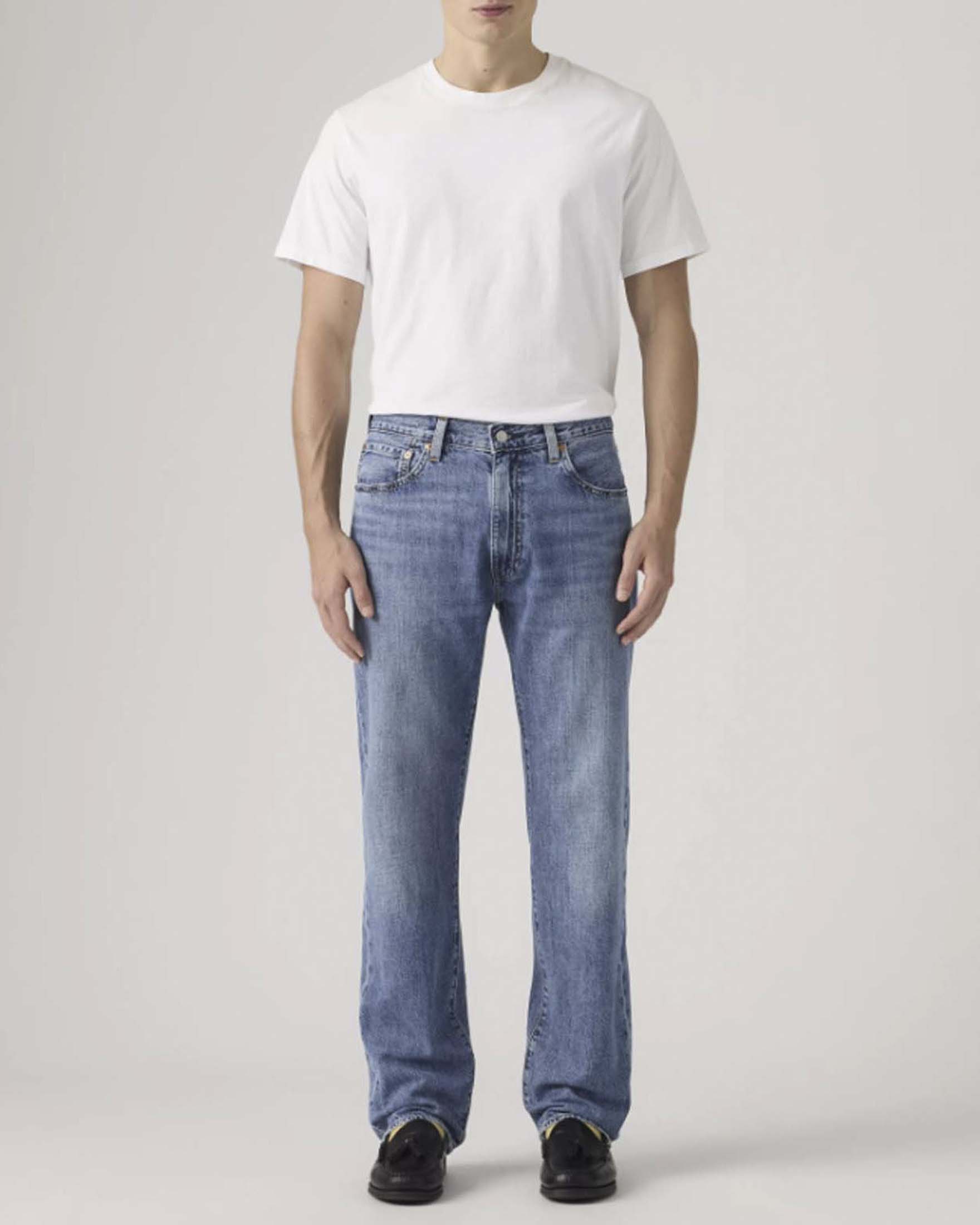 Jeans Levi's 555 relaxed-fit dal lavaggio chiaro in misto cotone