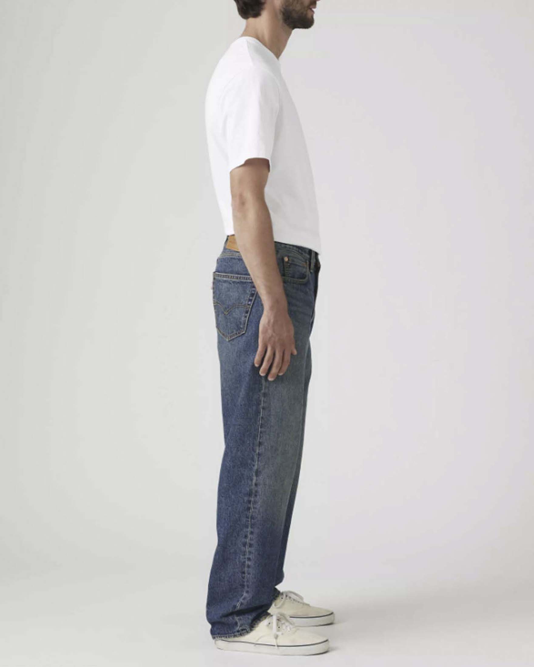 Jeans Levi's blu lavaggio medio in cotone image