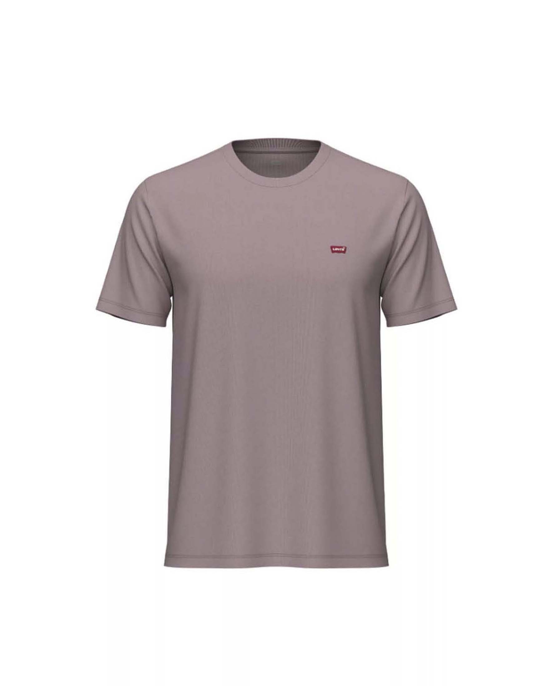 T-shirt girocollo Levi's rosa in cotone con piccolo logo ricamato