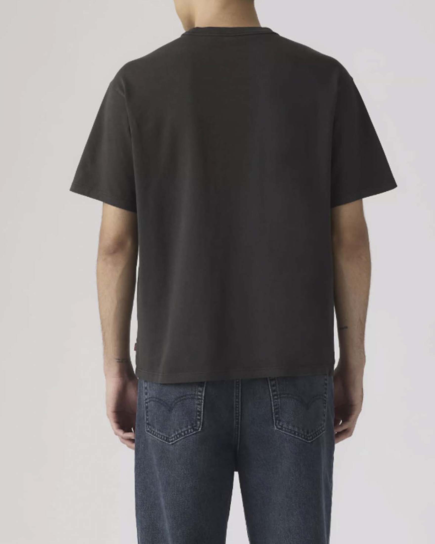 T-shirt Levi's nera in cotone con stampa grafica vintage image