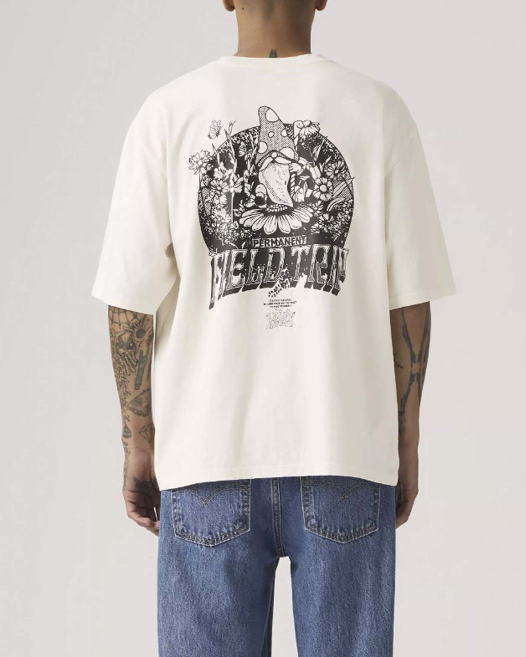 T-shirt Levi's bianca in cotone con grande stampa sulla schiena image