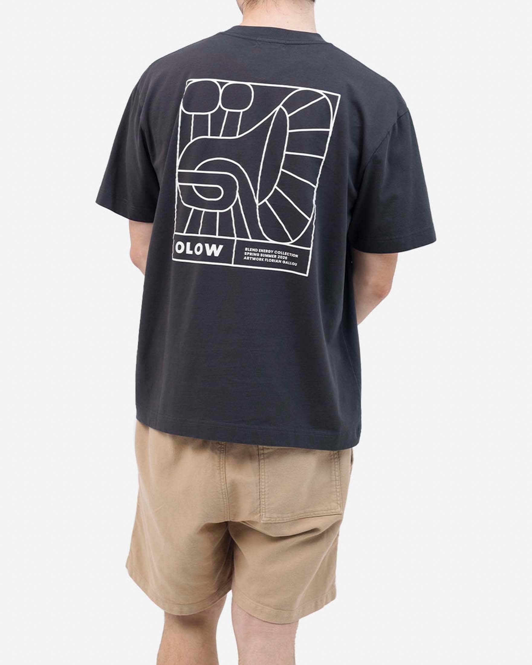 T-shirt Olow nera in cotone con stampa Jazzy image