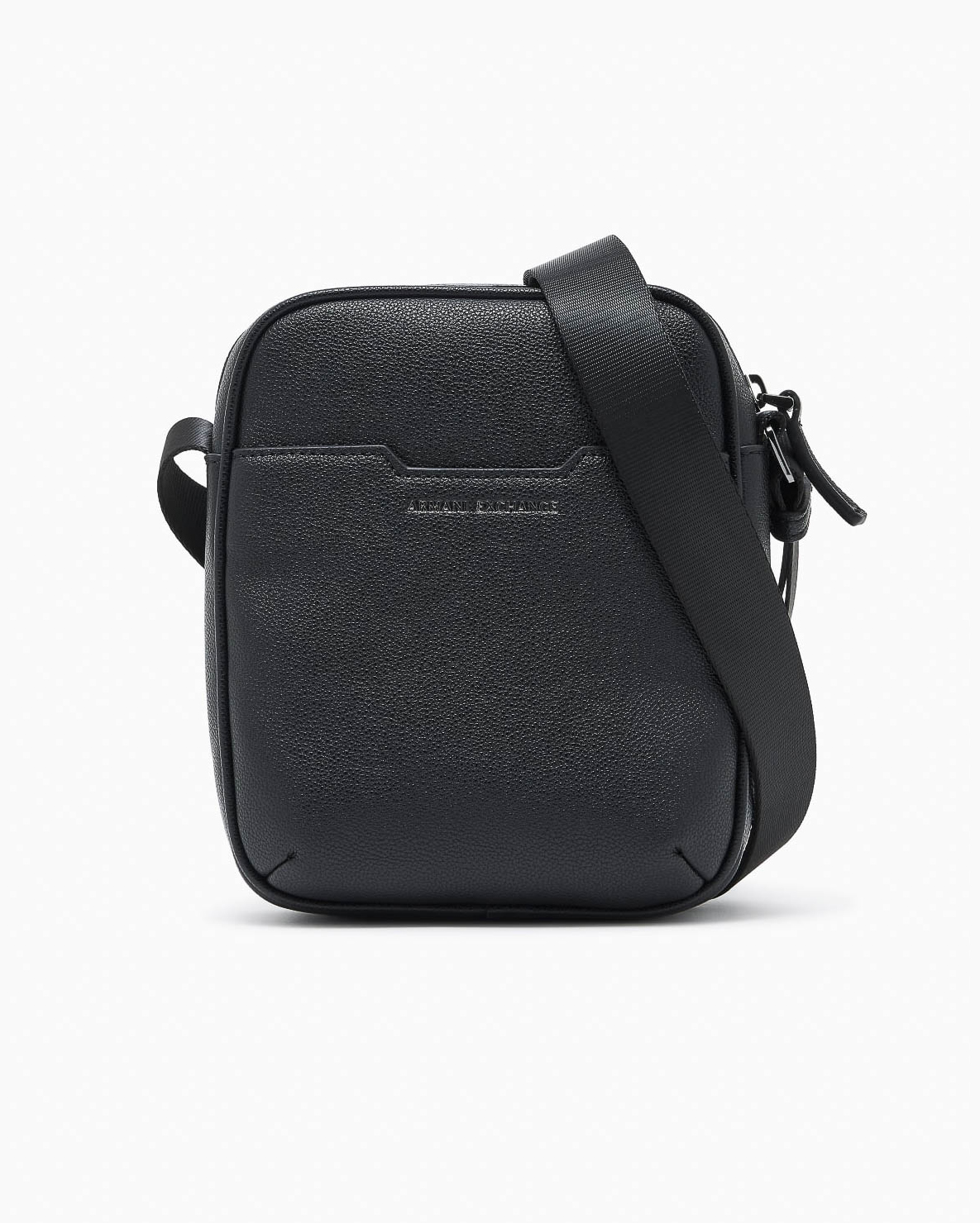 Borsa a tracolla Armani Exchange nera in similpelle con logo tono su tono image