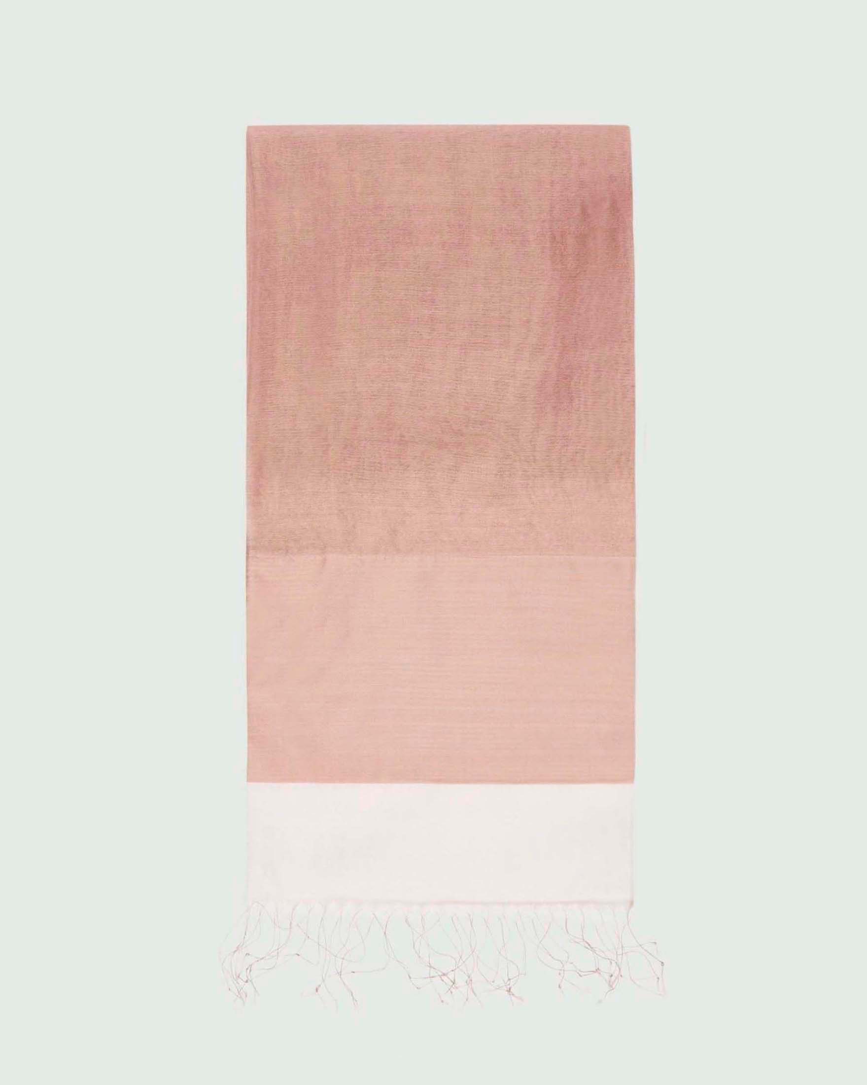 Stola Emme Marella malva in organza di misto viscosa con frange su un lato e fascia doppiata image