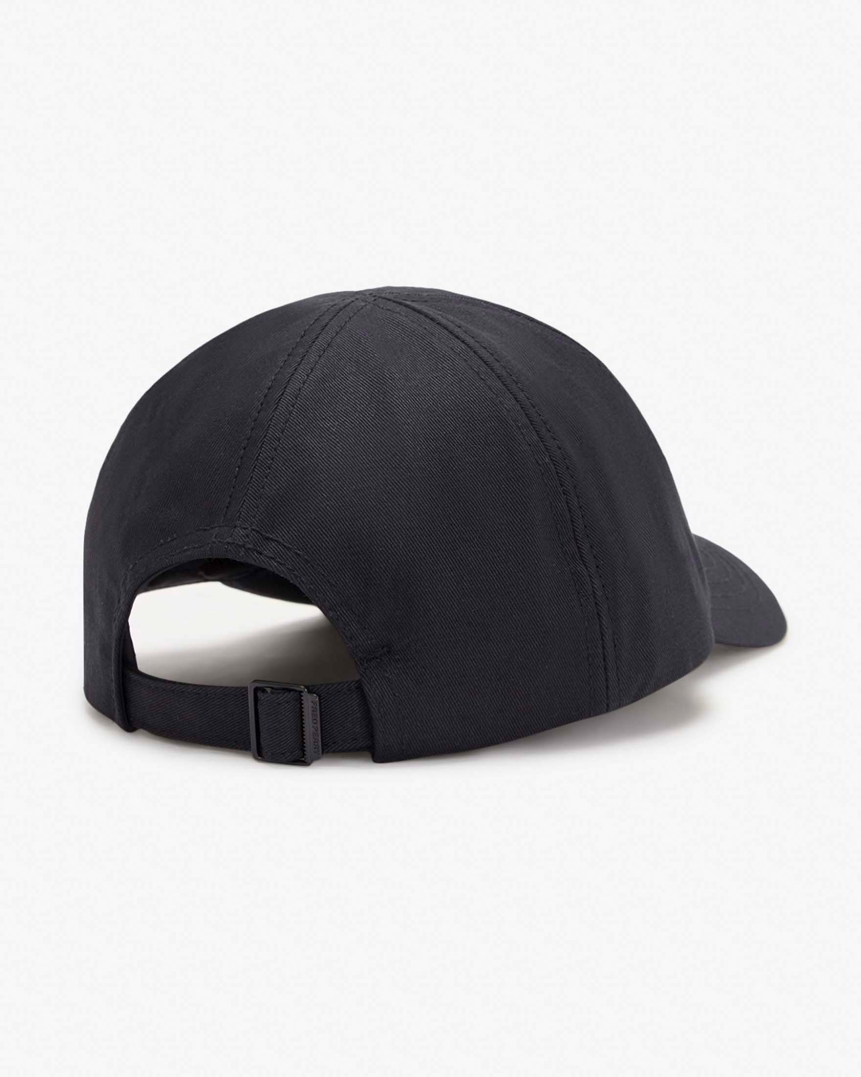 Berretto baseball Fred Perry nero in twill di puro cotone con scritta logo ricamata image