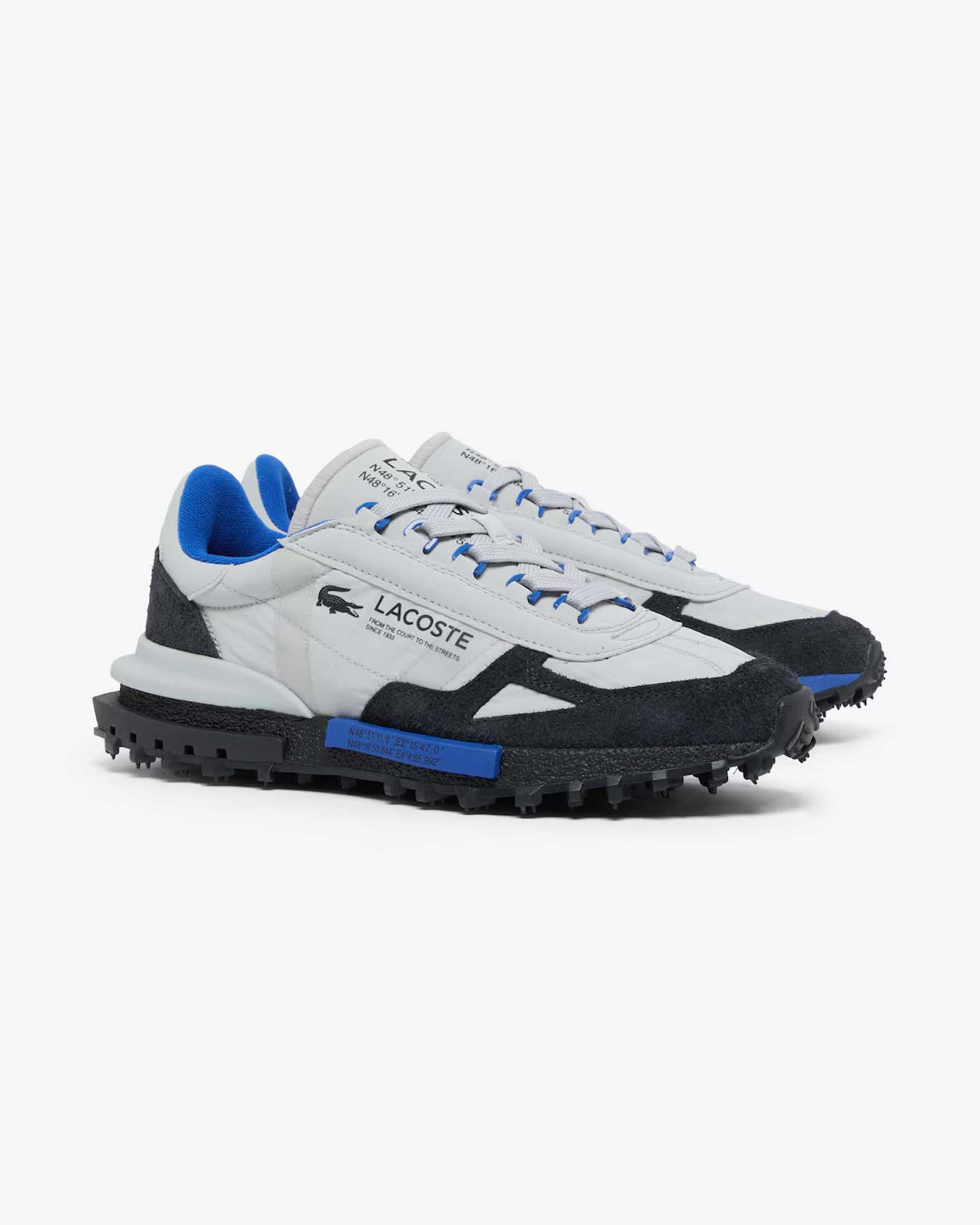 Sneakers running Elite Active Lacoste grigie in nylon e pelle scamosciata image