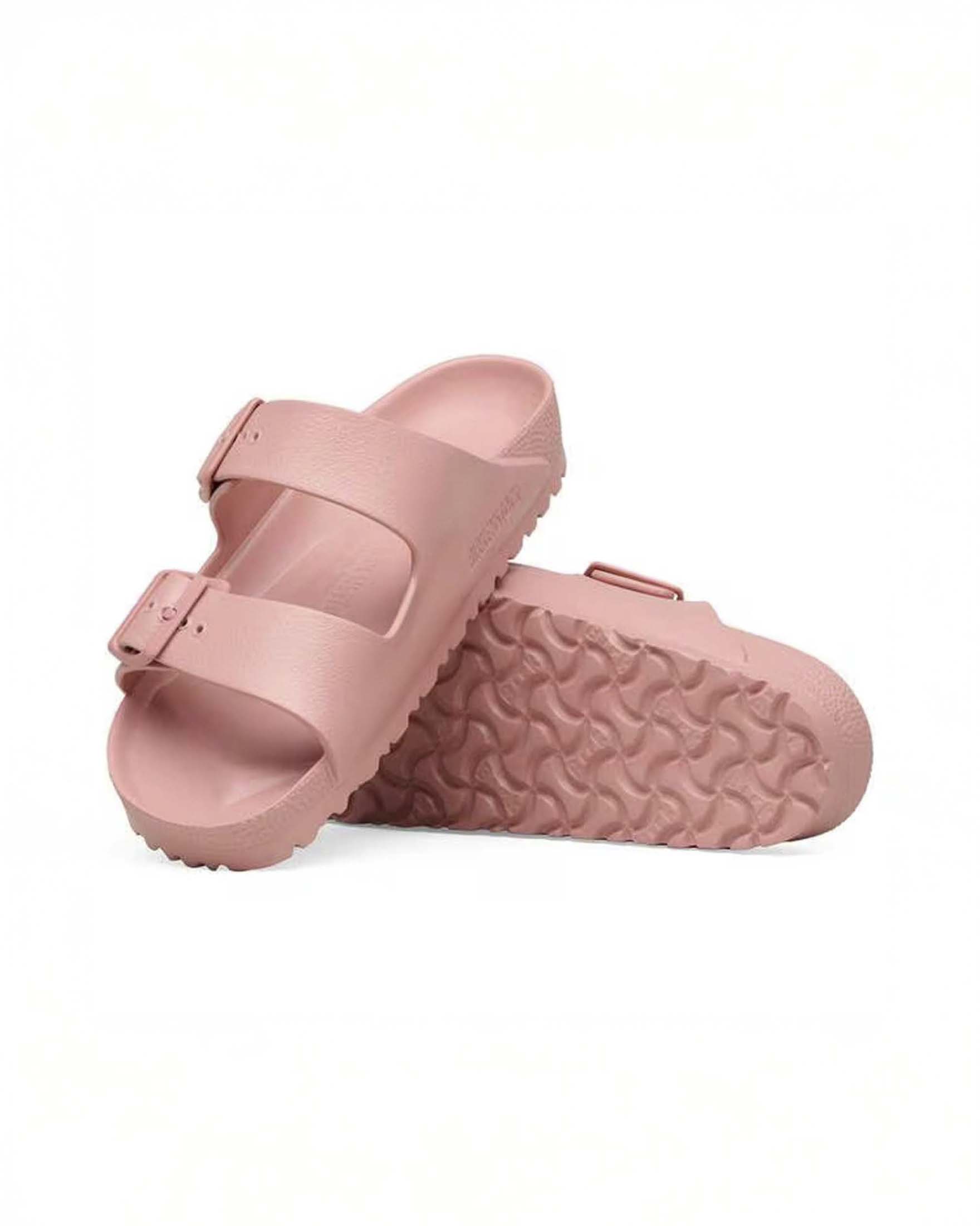 Sandalo Arizona Birkenstock color cipria con doppia fascetta e fibbie tono su tono image