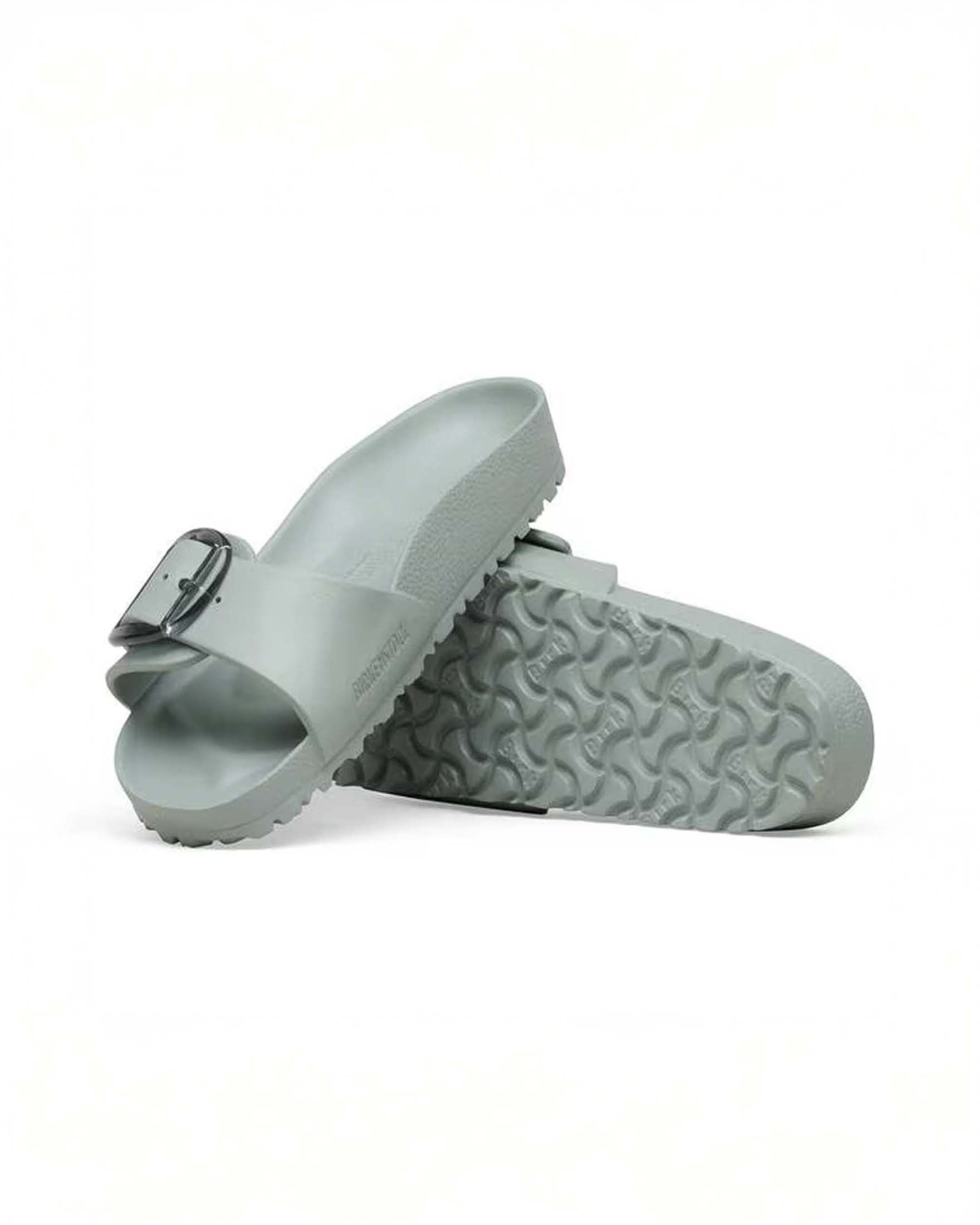 Sandalo Madrid Big Buckle Birkenstock verde salvia con fibbia in plastica inossidabile image