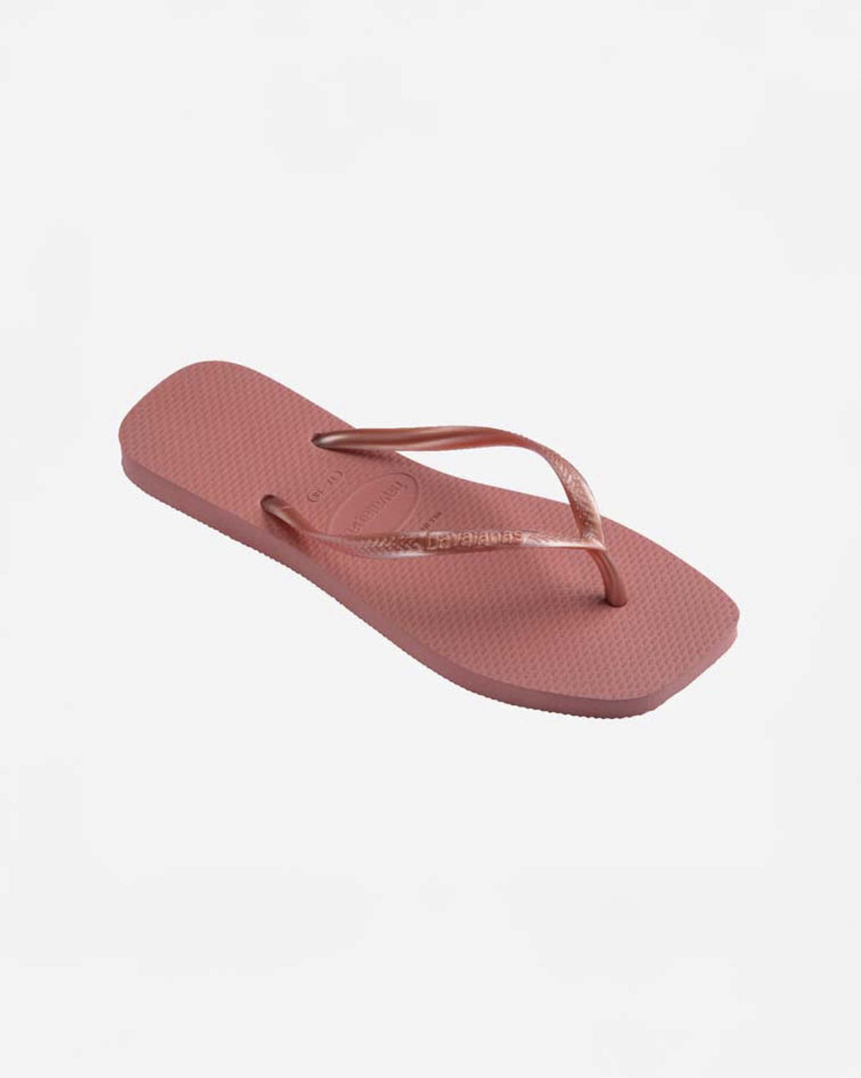 Ciabatte infradito Slim Square Havaianas rosa antico con punta squadrata e fascette sottili