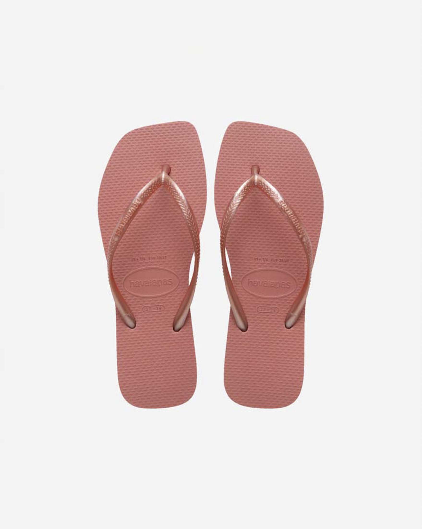 Ciabatte infradito Slim Square Havaianas rosa antico con punta squadrata e fascette sottili image