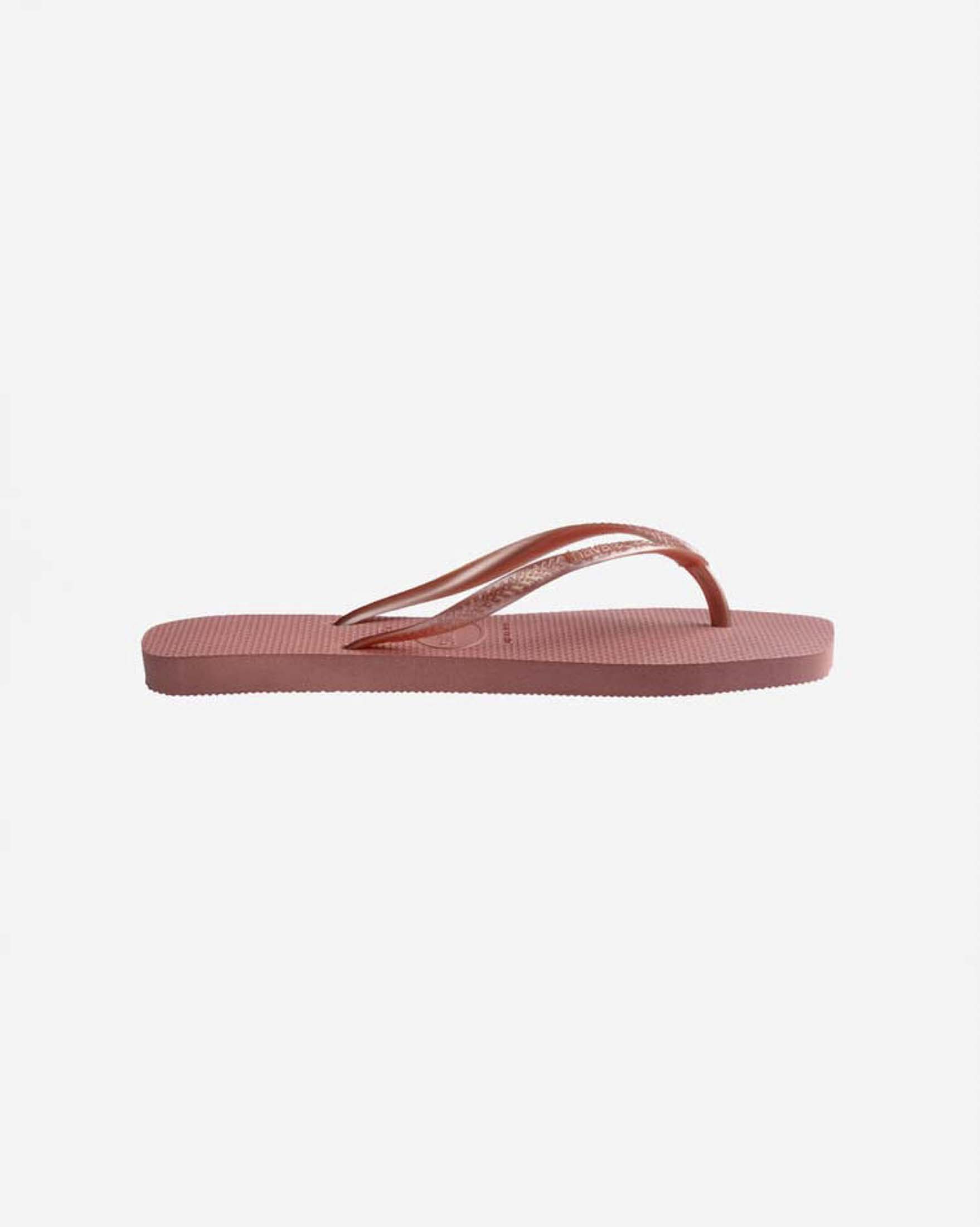 Ciabatte infradito Slim Square Havaianas rosa antico con punta squadrata e fascette sottili