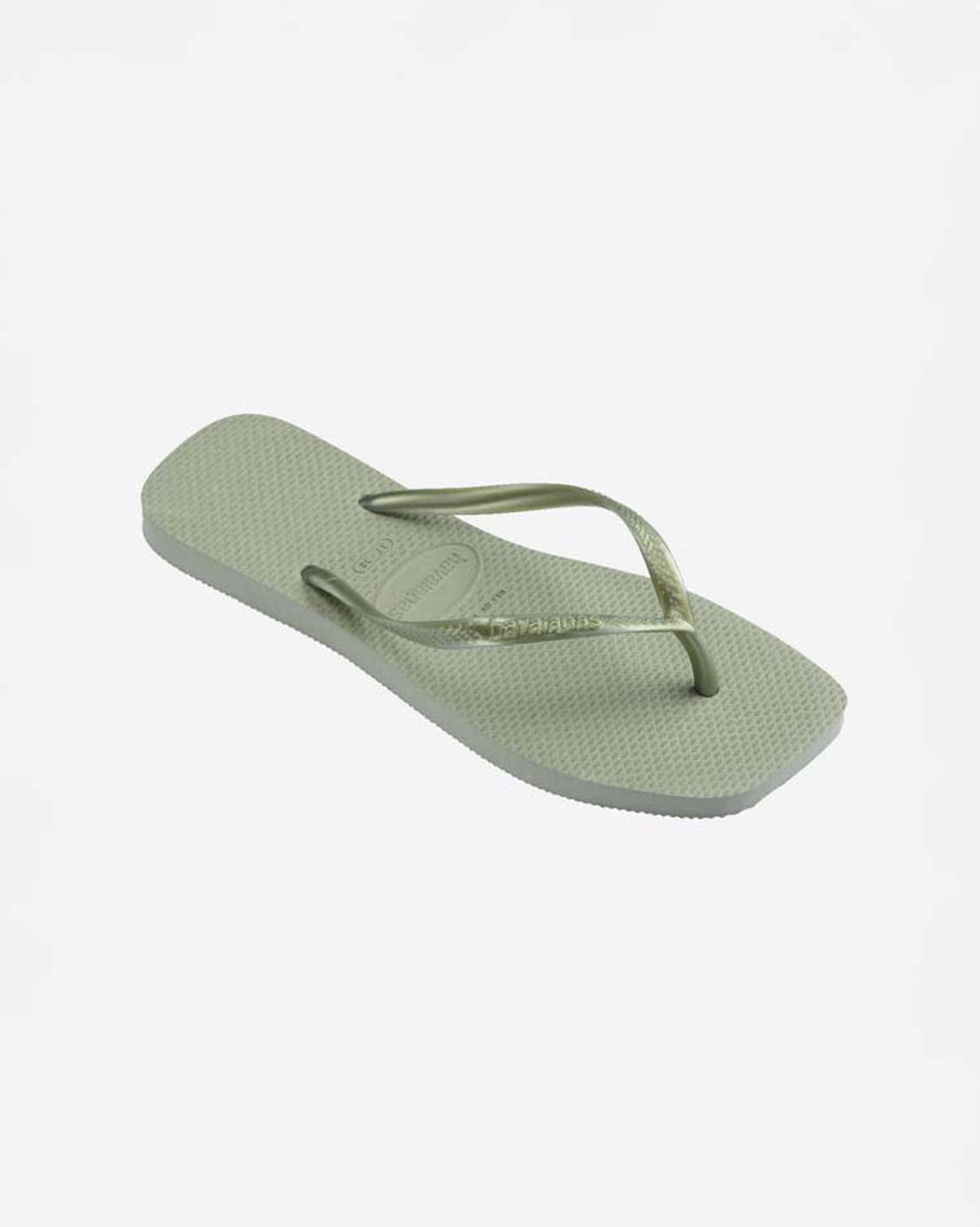 Ciabatte infradito Slim Square Havaianas salvia con punta squadrata e fascette sottili