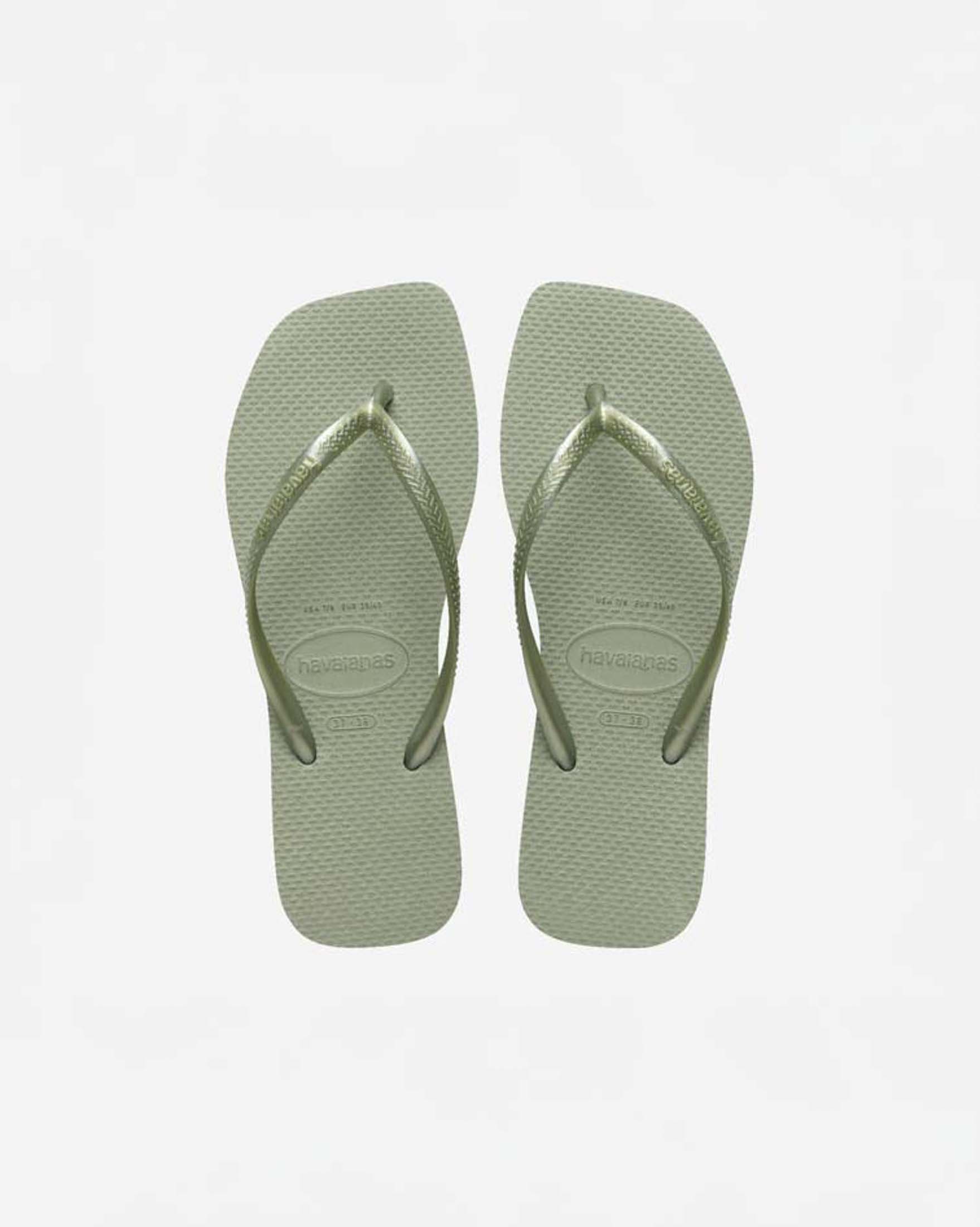Ciabatte infradito Slim Square Havaianas salvia con punta squadrata e fascette sottili image