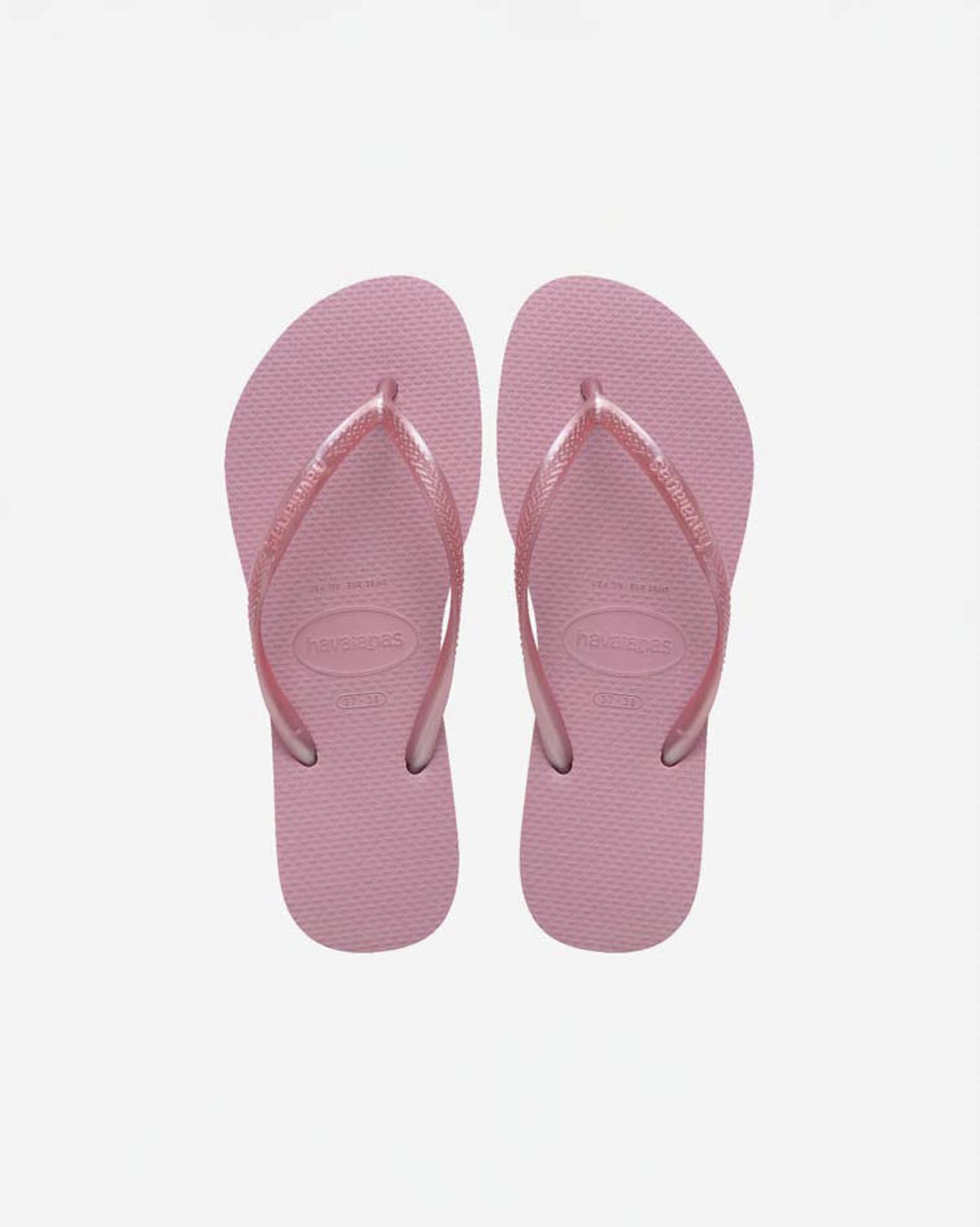 Ciabatte infradito Slim Havaianas rosa con fascette metallizzate image