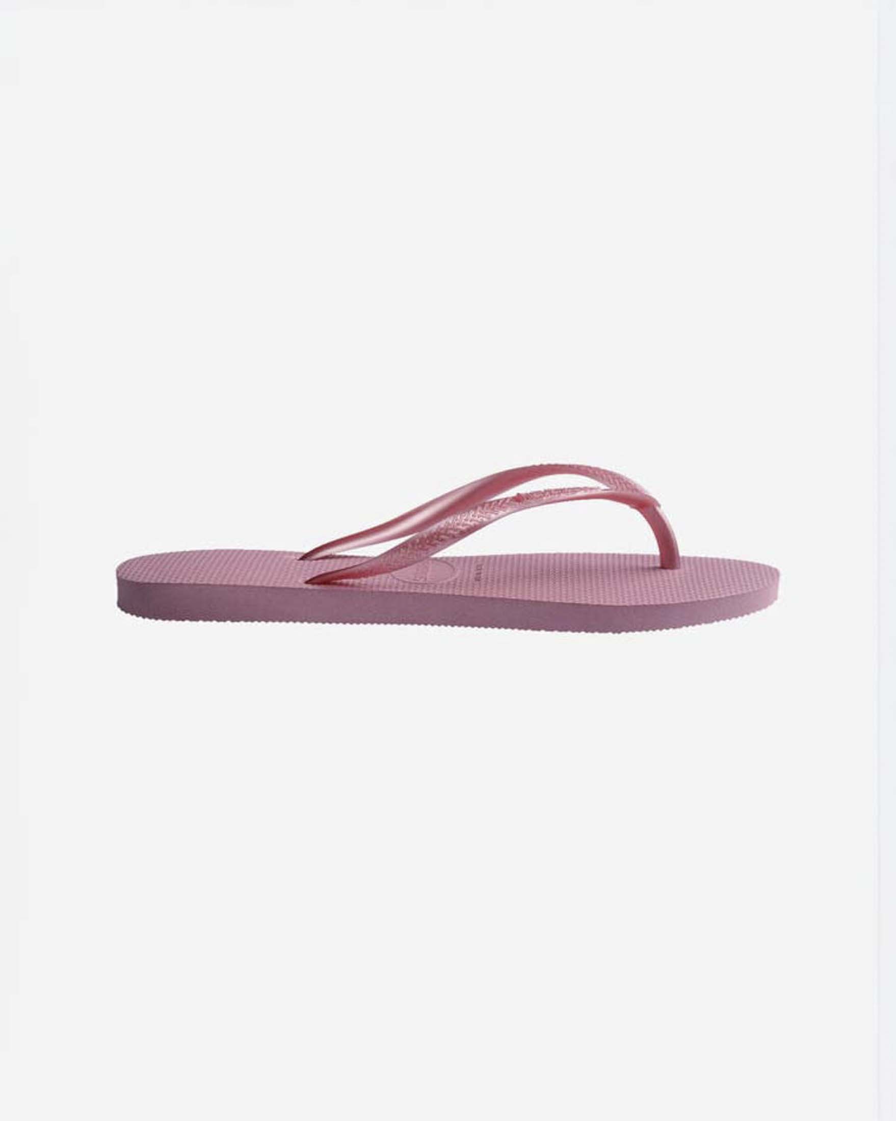 Ciabatte infradito Slim Havaianas rosa con fascette metallizzate