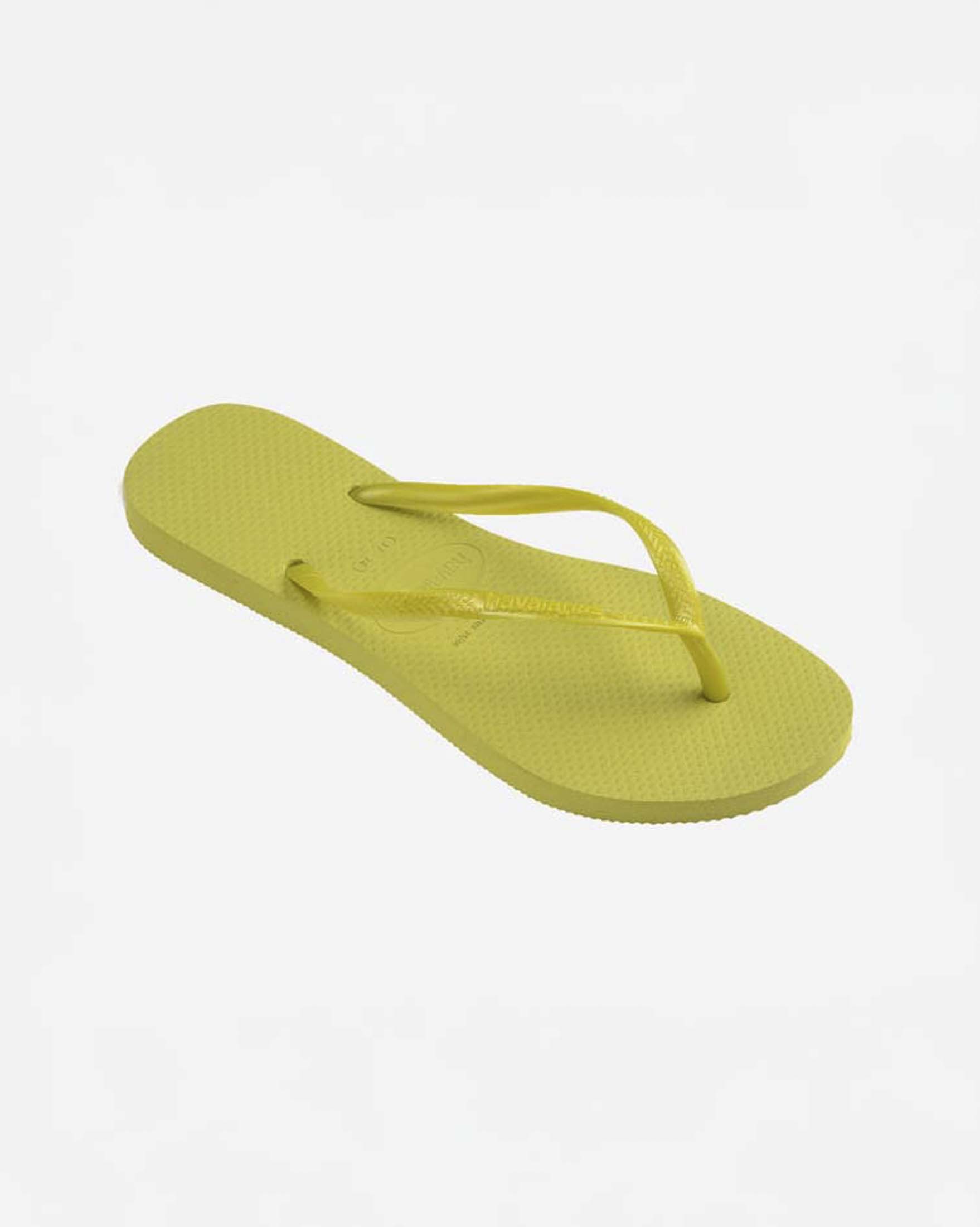 Ciabatte infradito Slim Havaianas color lime con fascette metallizzate
