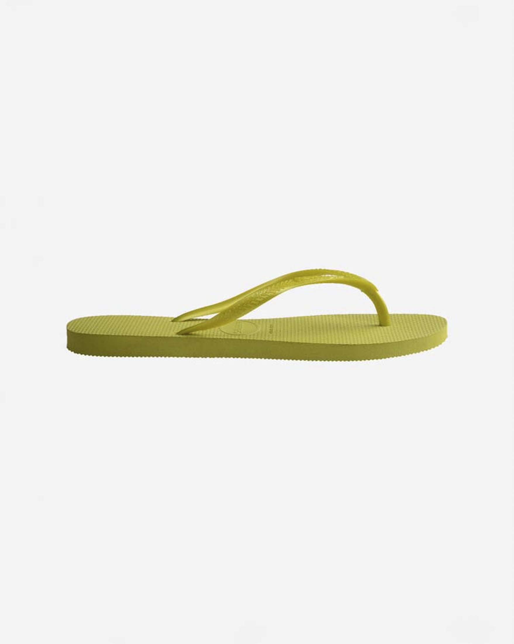 Ciabatte infradito Slim Havaianas color lime con fascette metallizzate