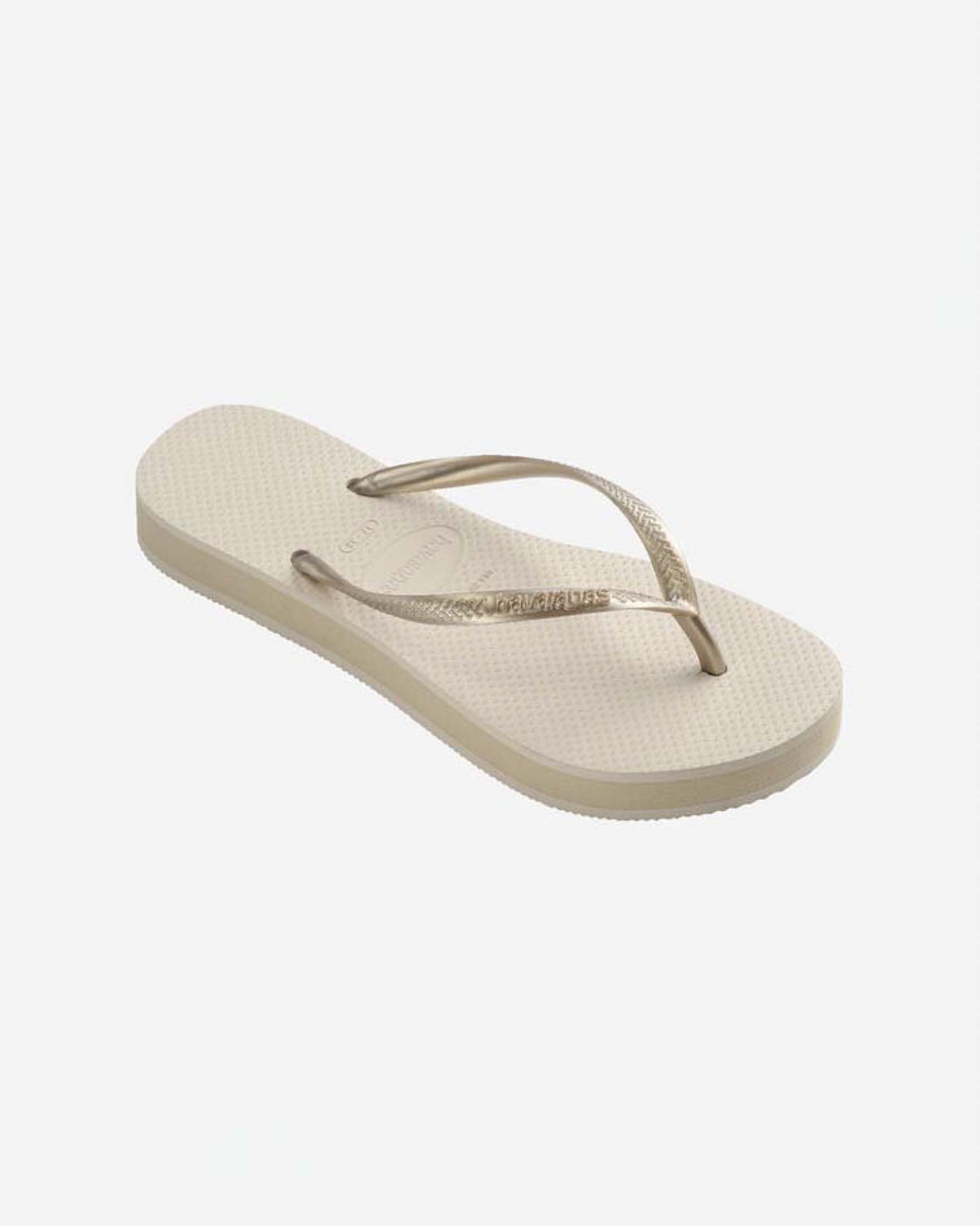 Ciabatte infradito Slim Platform Havaianas beige con zeppa