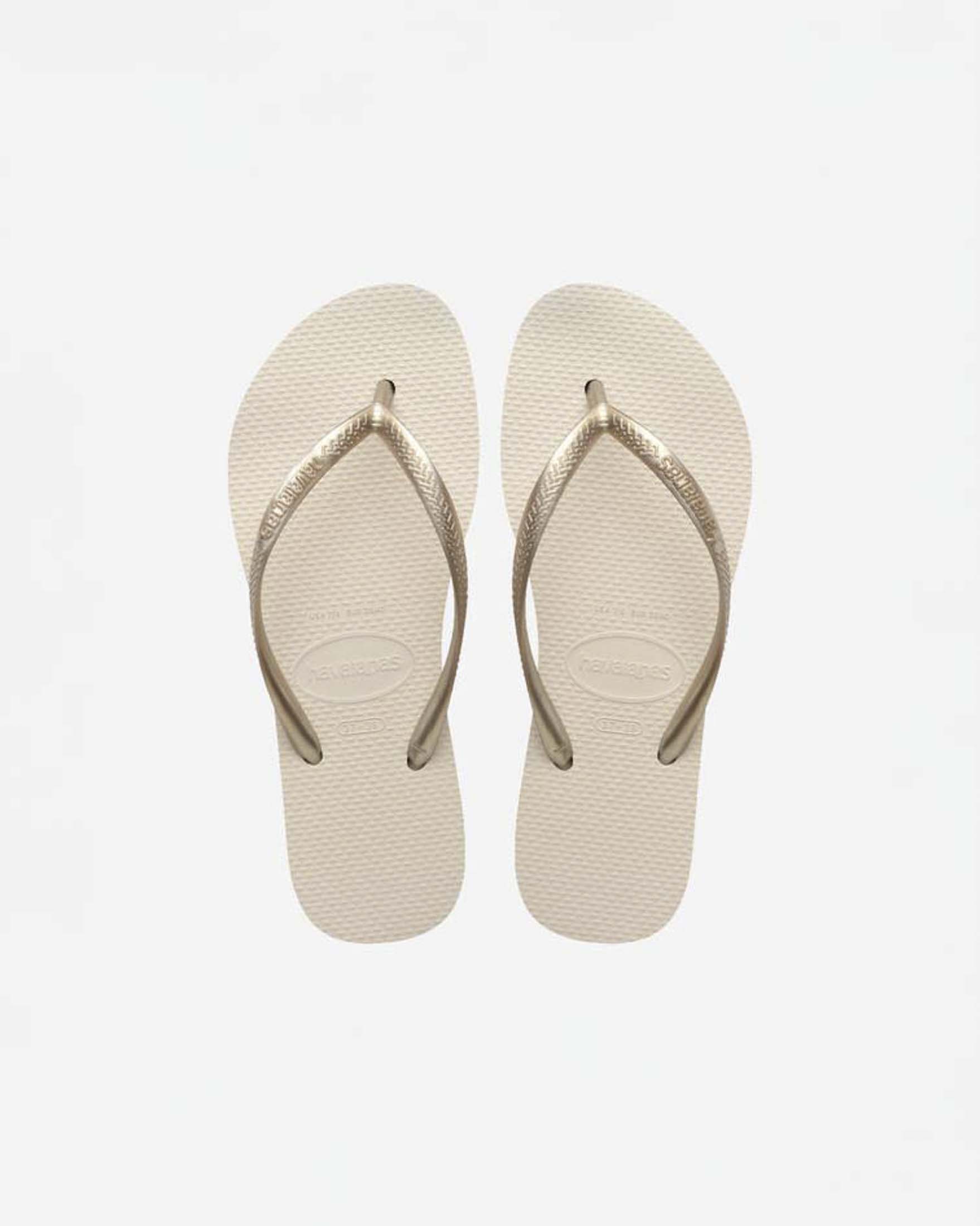 Ciabatte infradito Slim Platform Havaianas beige con zeppa image