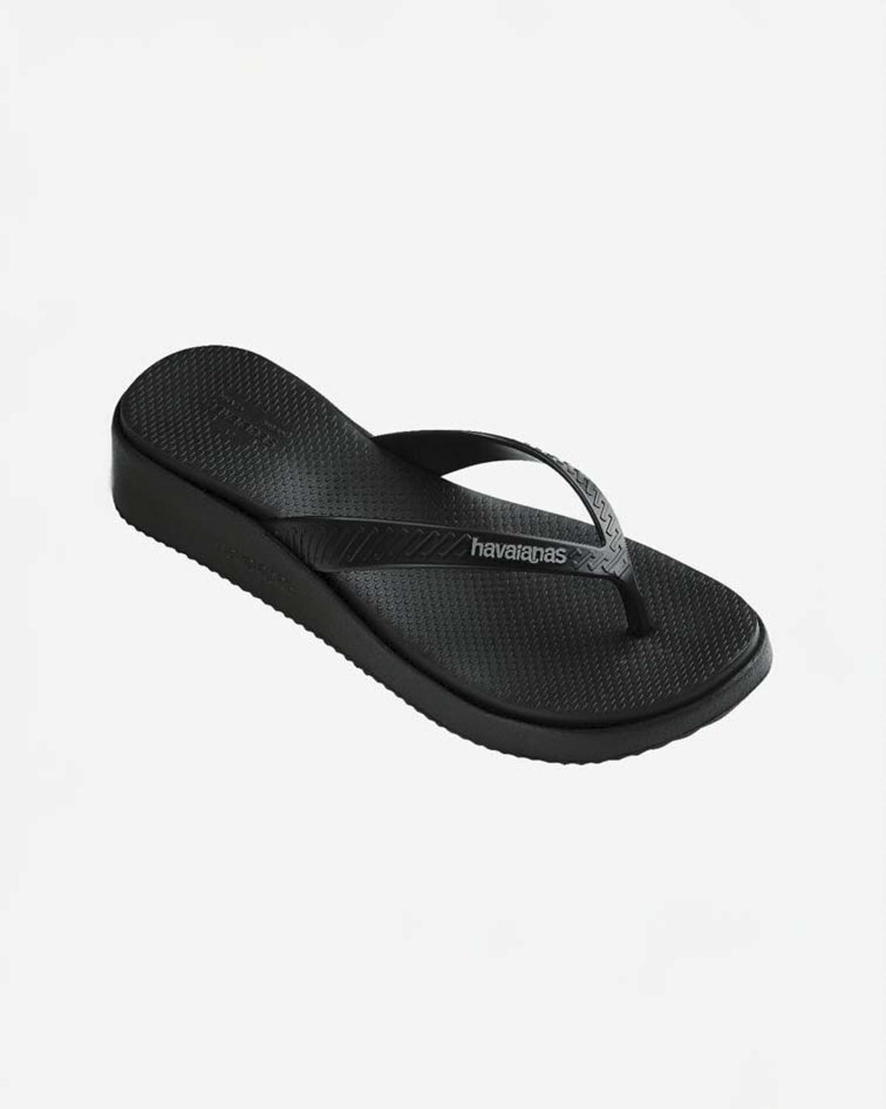 Ciabatte infradito High Platform Havaianas nere con zeppa alta