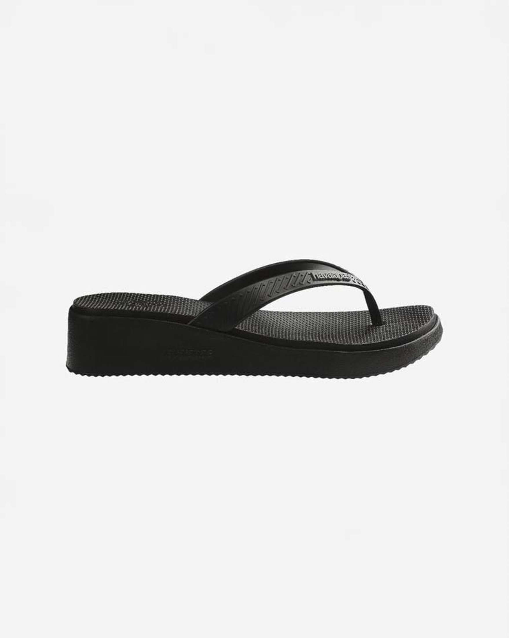 Ciabatte infradito High Platform Havaianas nere con zeppa alta