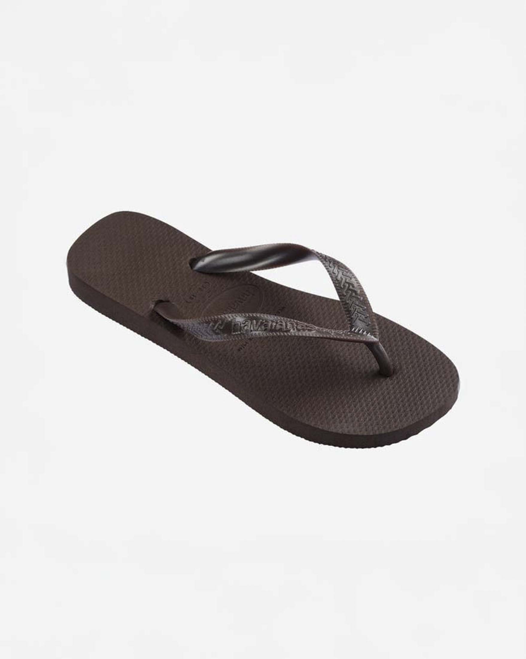 Ciabatte infradito Top Tiras Havaianas marroni con fascette metallizzate
