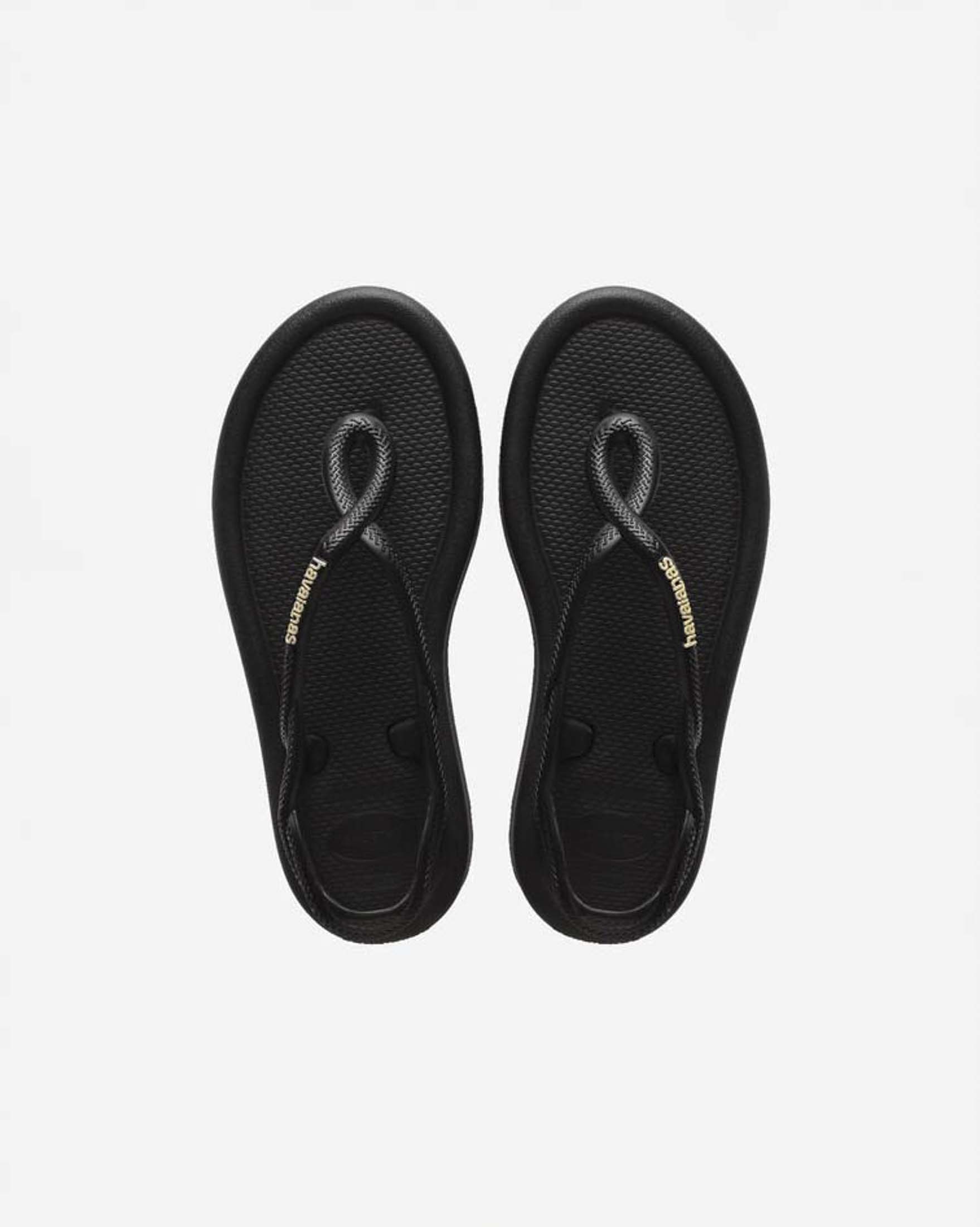 Sandali infradito Luna Puffed Up Havaianas neri con fasce effetto intrecciato