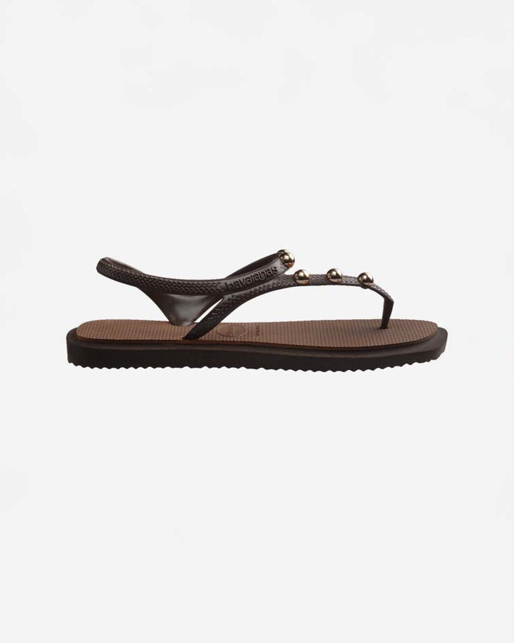 Sandali infradito Flash Fusion Havaianas marroni e coccio con borchie sulle fascette