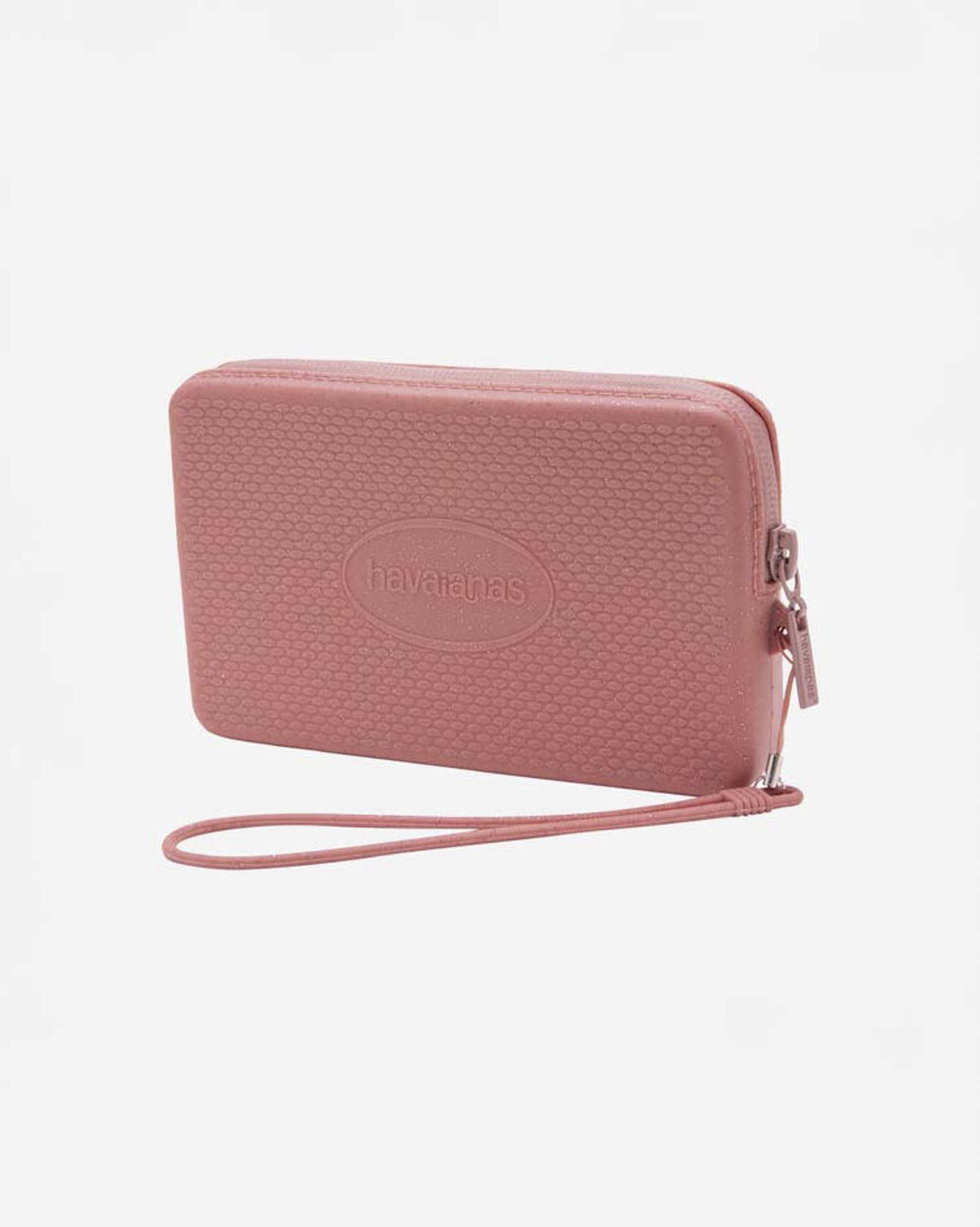 Mini Bag Plus Glitter Havaianas rosa gold in silicone con glitter dotata di zip e passamano abbinato image