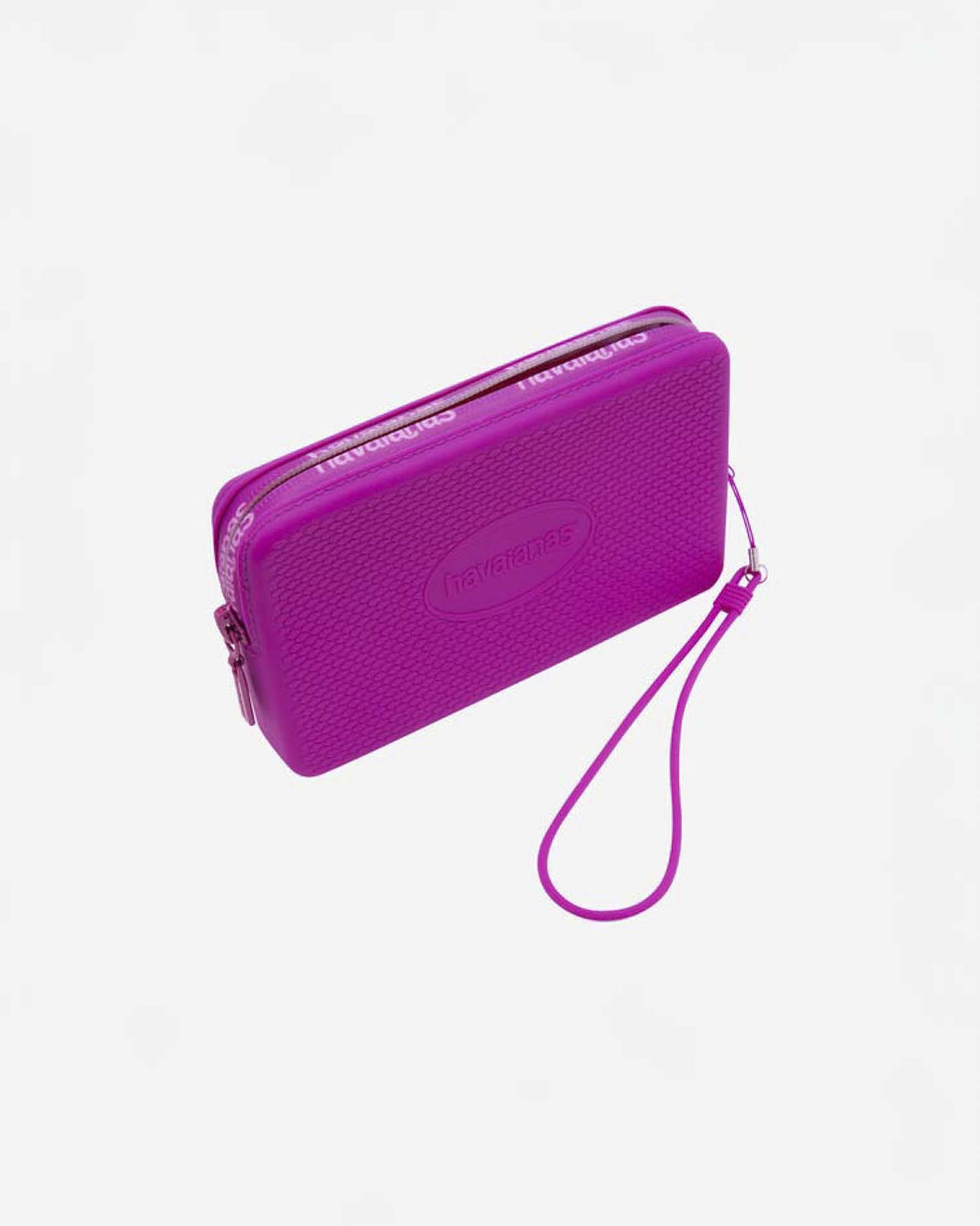 Mini Bag Logo Havaianas fucsia in silicone con chiusura zip e passamano abbinato image