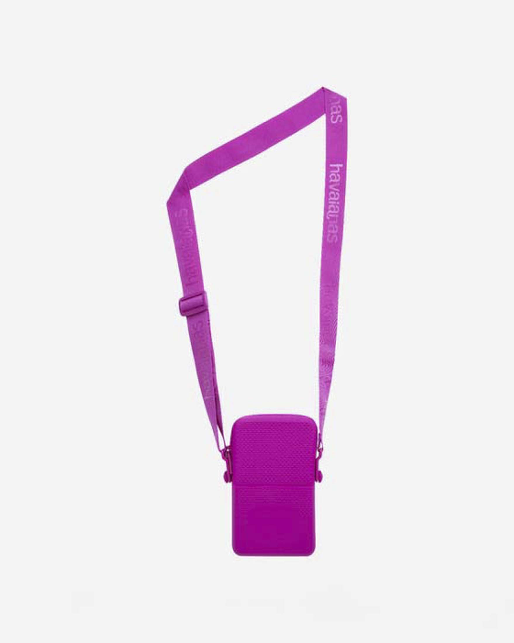 Street Bag Havaianas fucsia in silicone con tracolla regolabile e chiusura zip